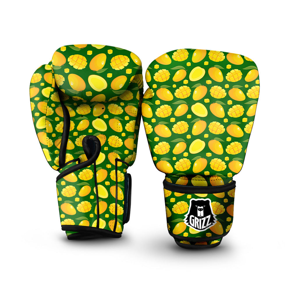 Cartoon Yellow Mango Slice Print Pattern Boxing Gloves-grizzshop