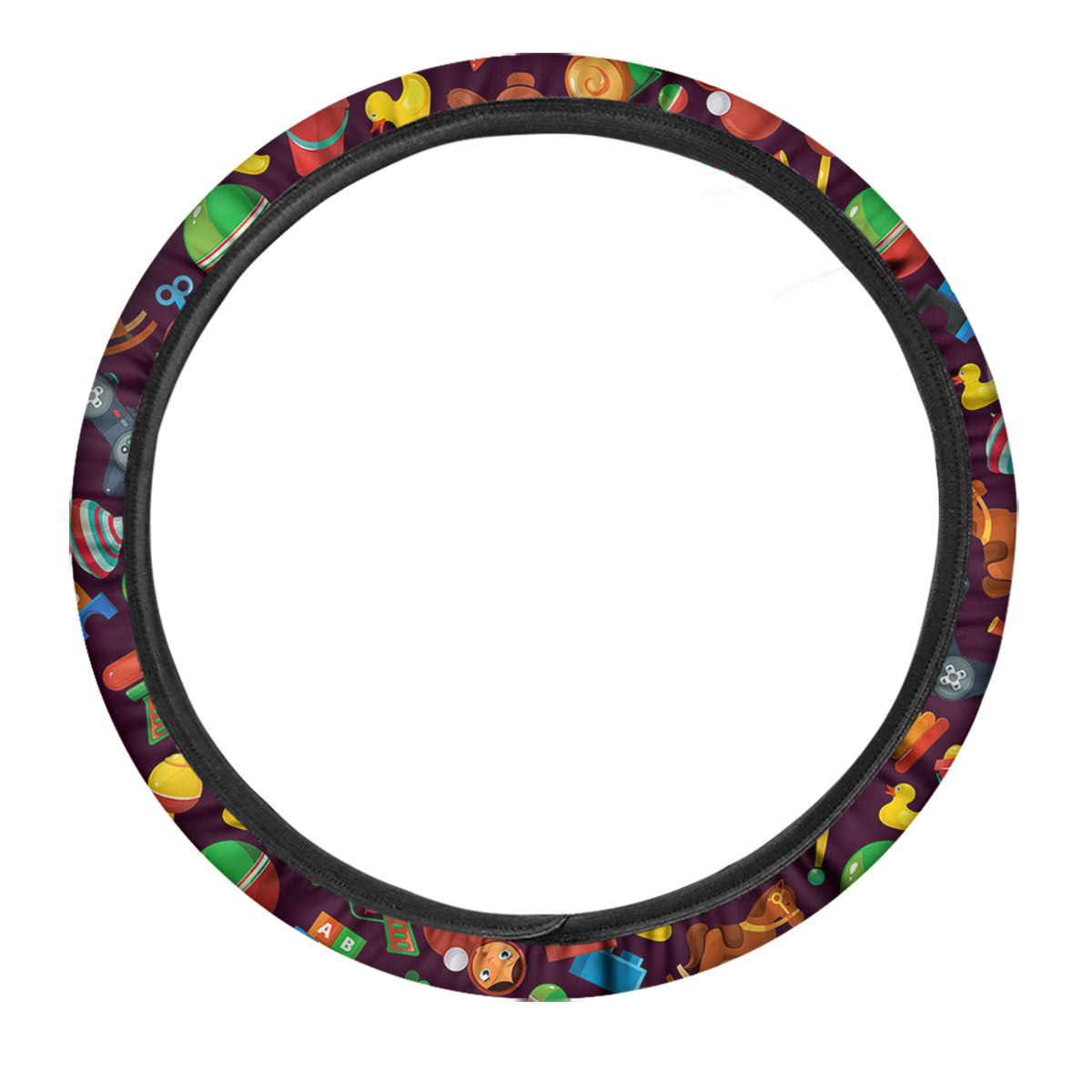 Cartoon toys Colorful Print Pattern Car Steering Wheel Cover-grizzshop