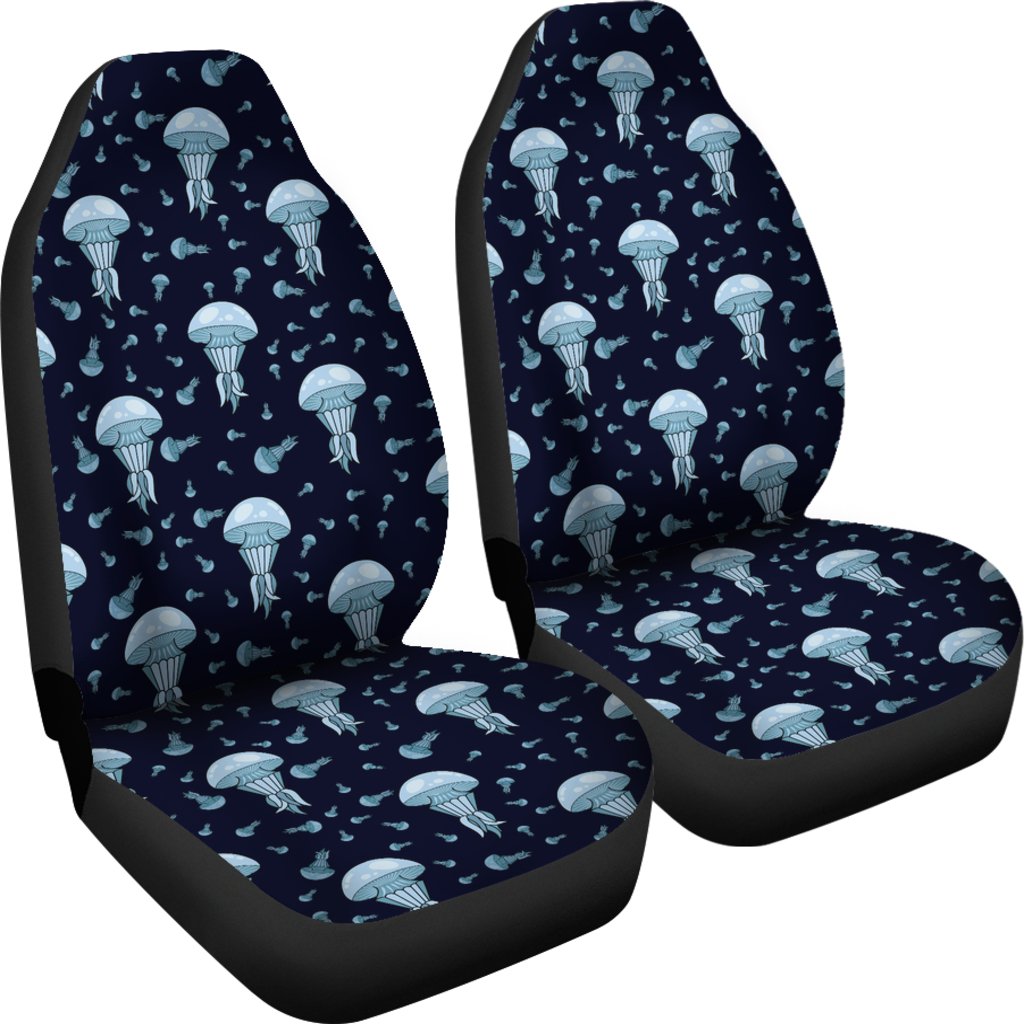 Cartoon Jellyfish Print Pattern Universal Fit Car Seat Cover-grizzshop