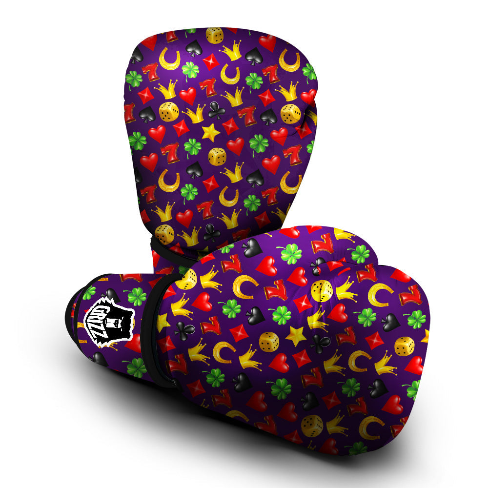 Casino 3D Gambling And Luck Print Pattern Boxing Gloves-grizzshop