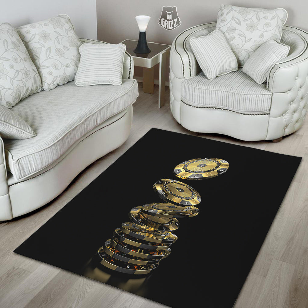 Casino Chips Poker Print Floor Mat-grizzshop