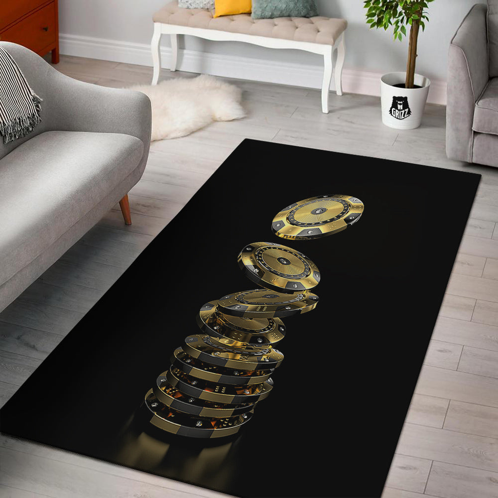 Casino Chips Poker Print Floor Mat-grizzshop