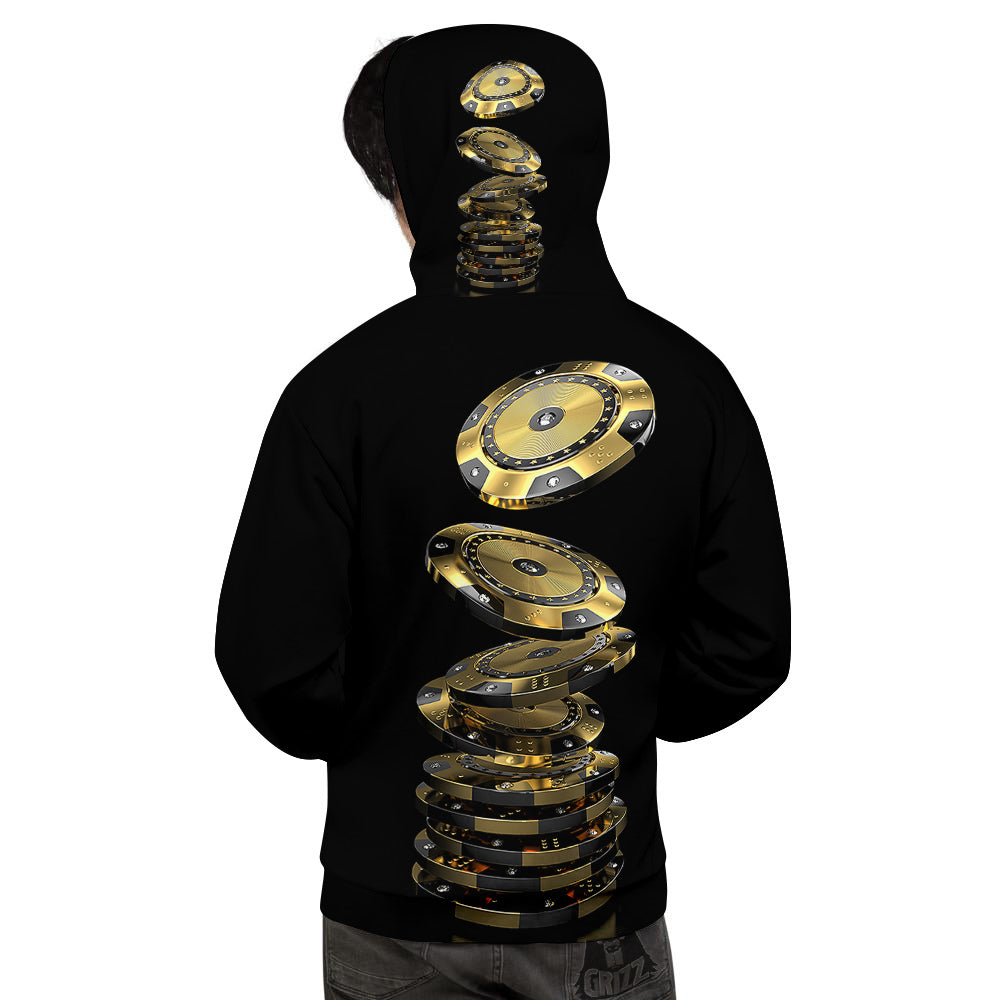 Casino Chips Poker Print Men's Hoodie-grizzshop