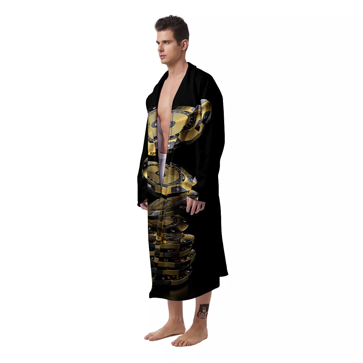 Casino Chips Poker Print Men's Robe-grizzshop