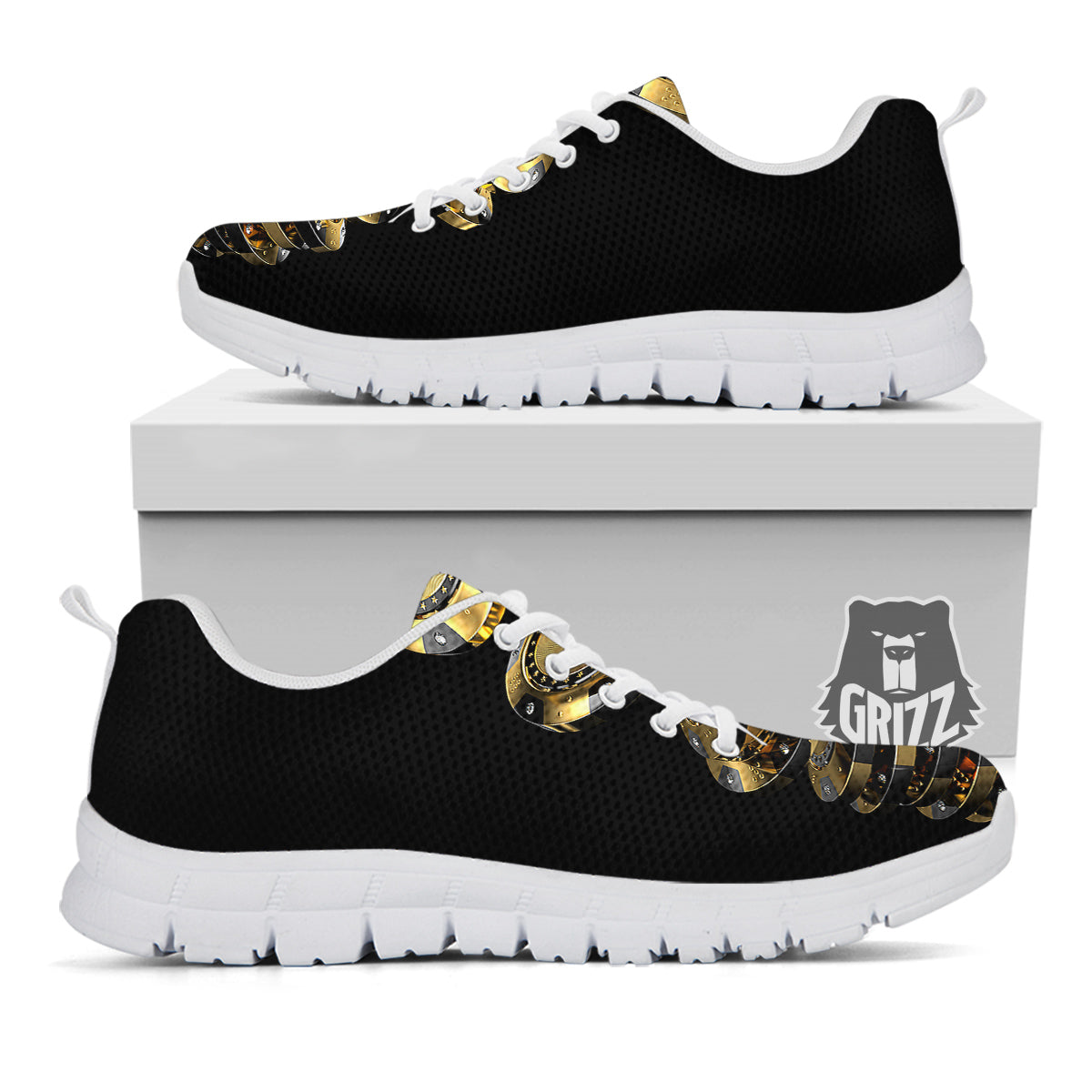 Casino Chips Poker Print White Sneaker-grizzshop