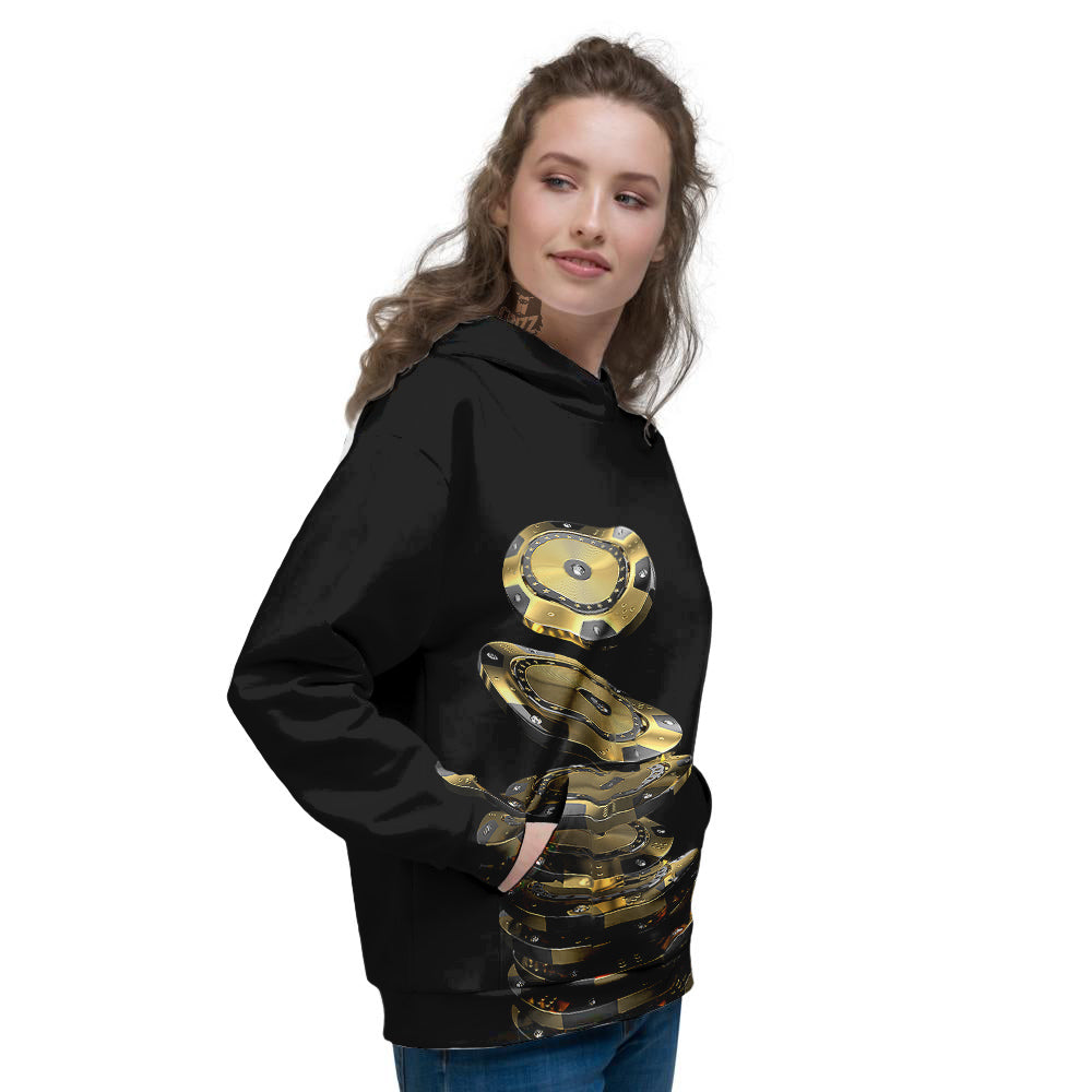 Casino Chips Poker Print Women's Hoodie-grizzshop