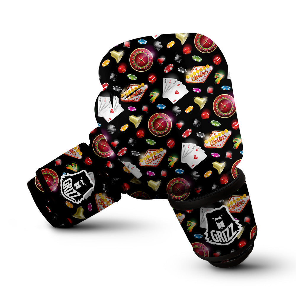 Casino Colorful Entertainments Print Pattern Boxing Gloves-grizzshop