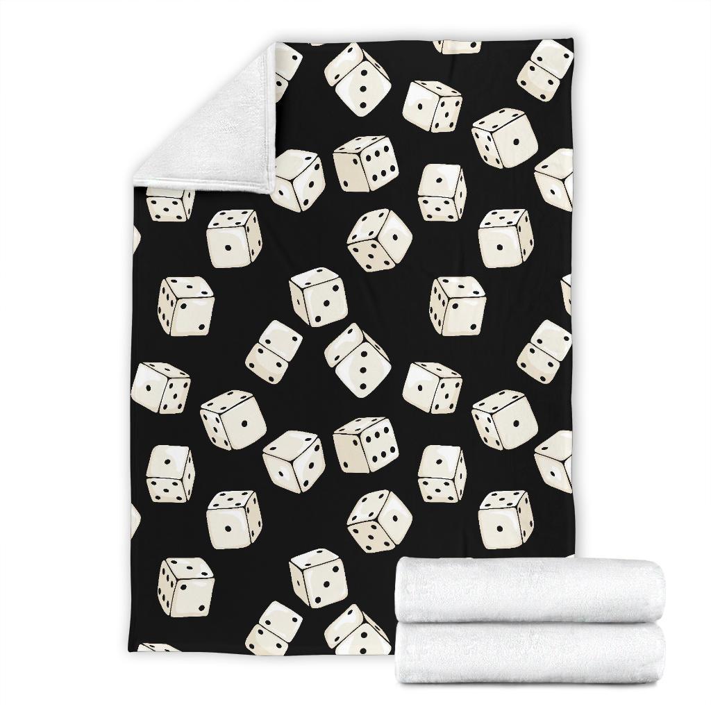 Casino Dice Pattern Print Blanket-grizzshop