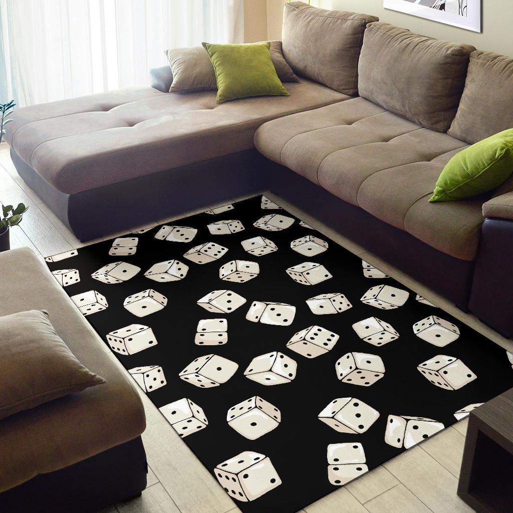 Casino Dice Pattern Print Floor Mat-grizzshop