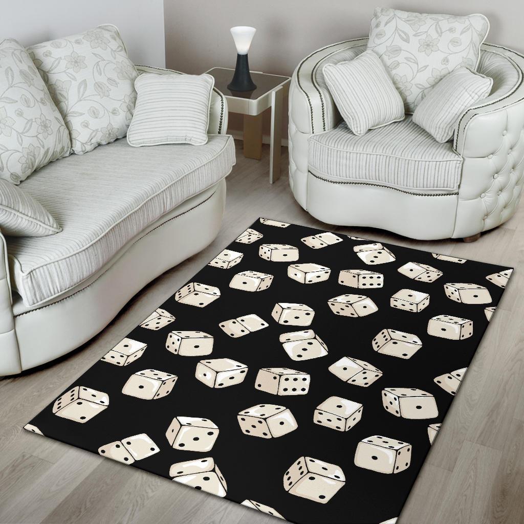 Casino Dice Pattern Print Floor Mat-grizzshop