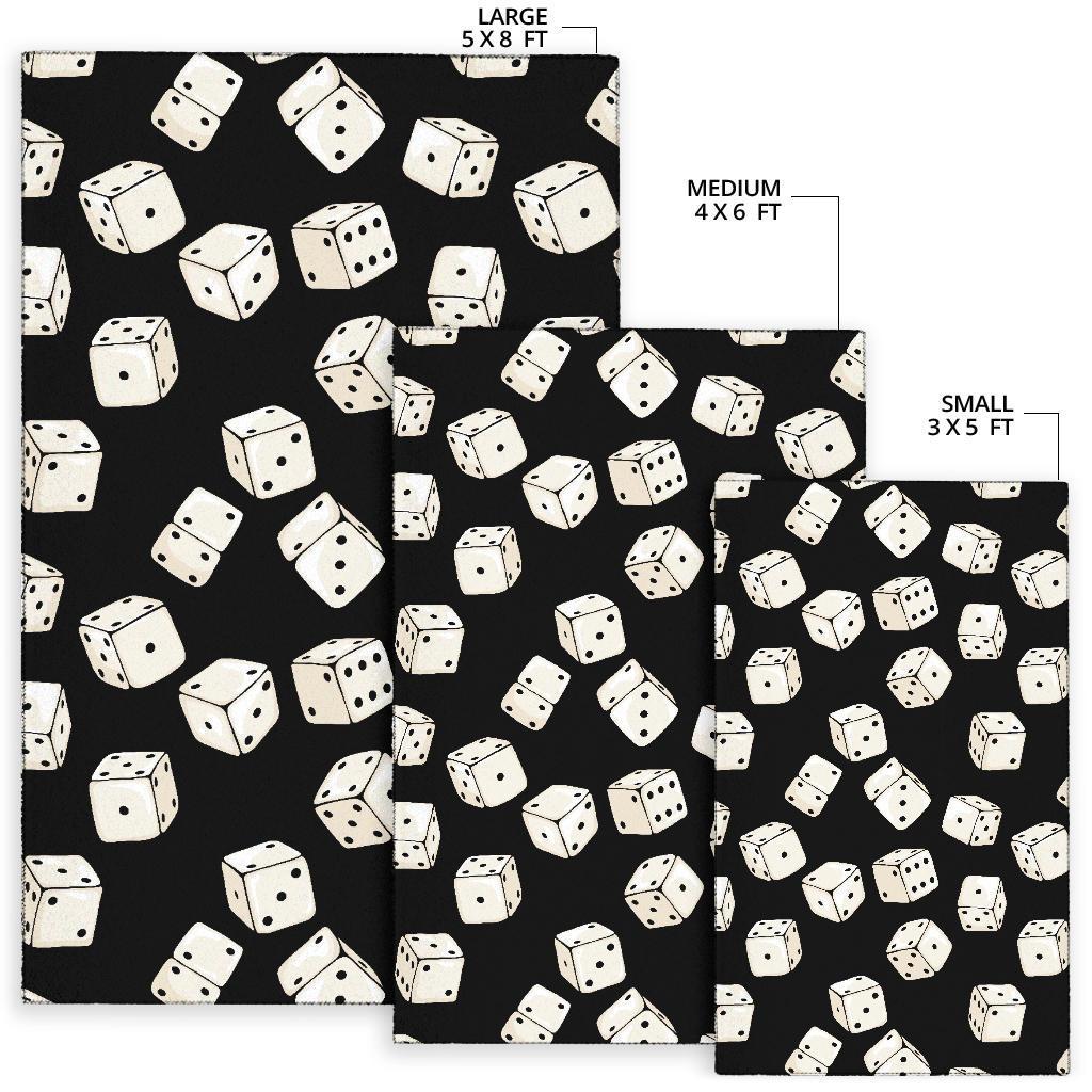 Casino Dice Pattern Print Floor Mat-grizzshop