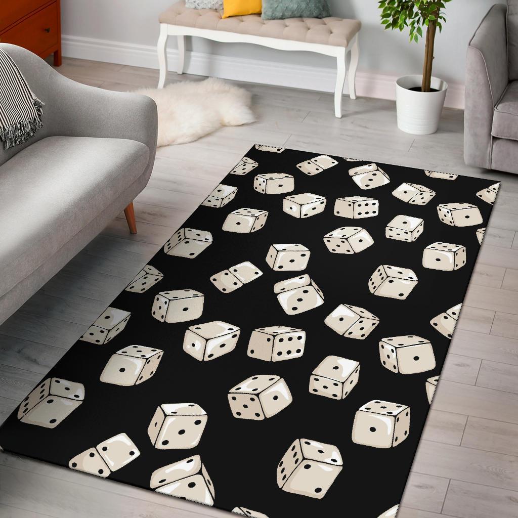 Casino Dice Pattern Print Floor Mat-grizzshop
