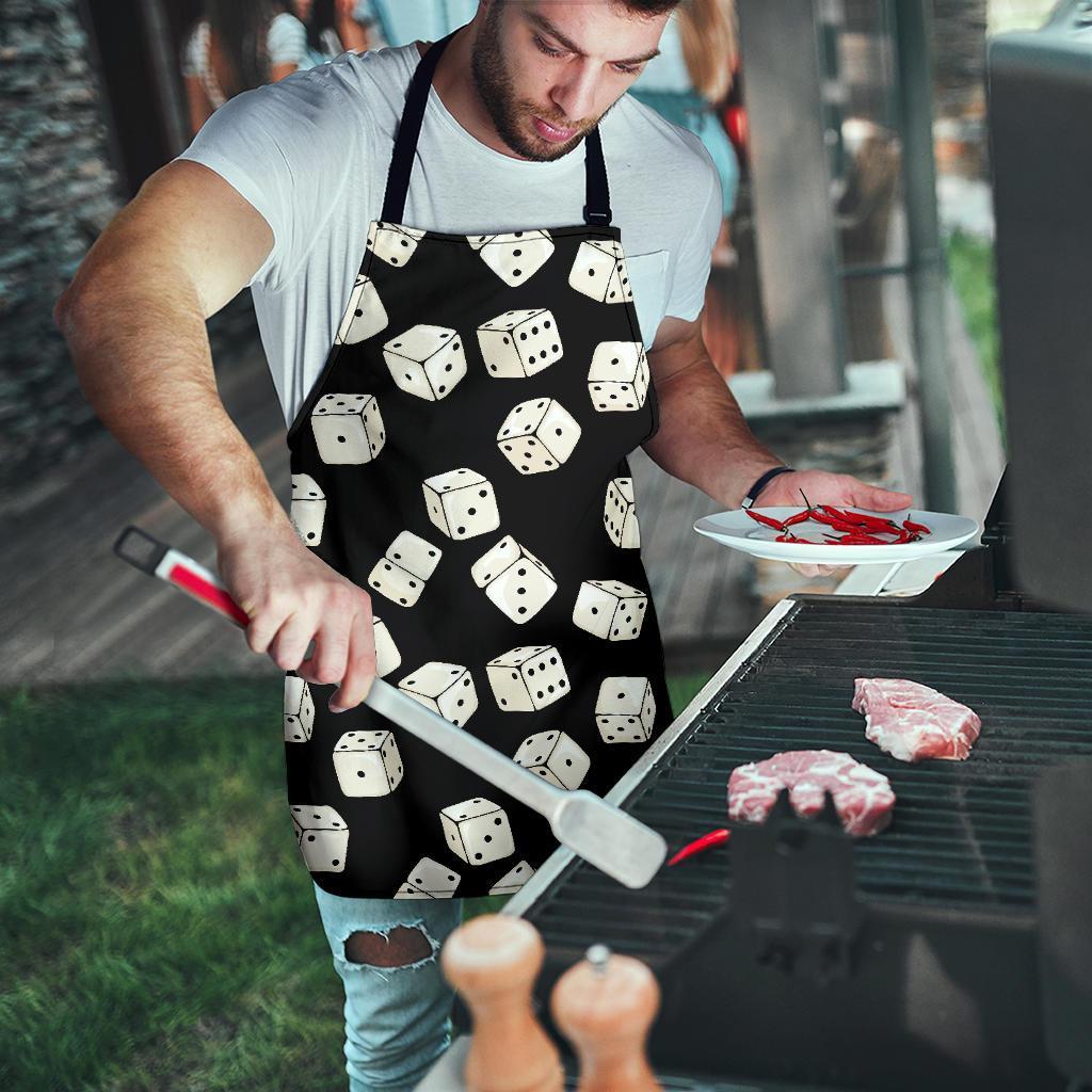 Casino Dice Pattern Print Men's Apron-grizzshop