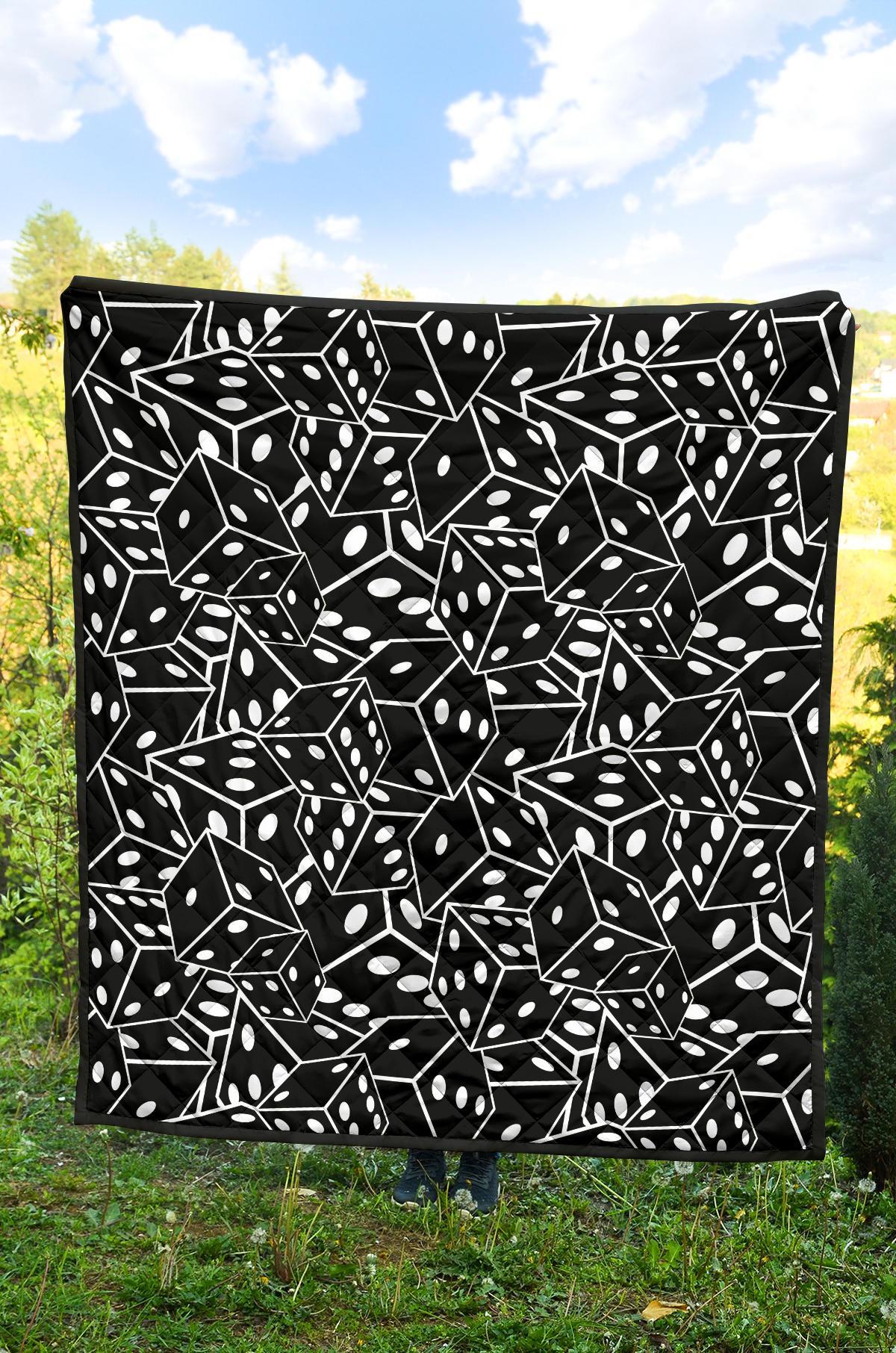 Casino Dice Print Pattern Quilt-grizzshop