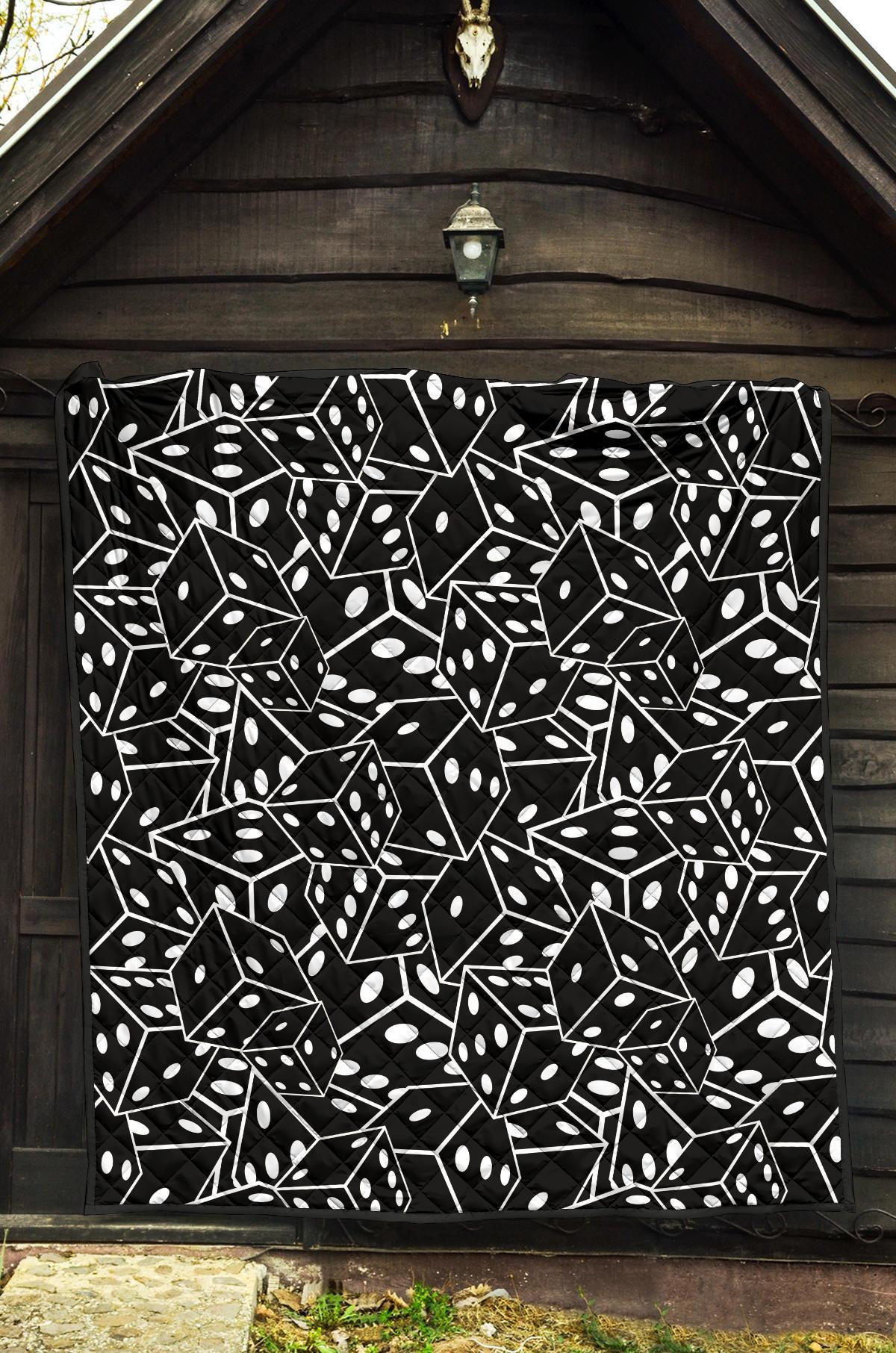 Casino Dice Print Pattern Quilt-grizzshop