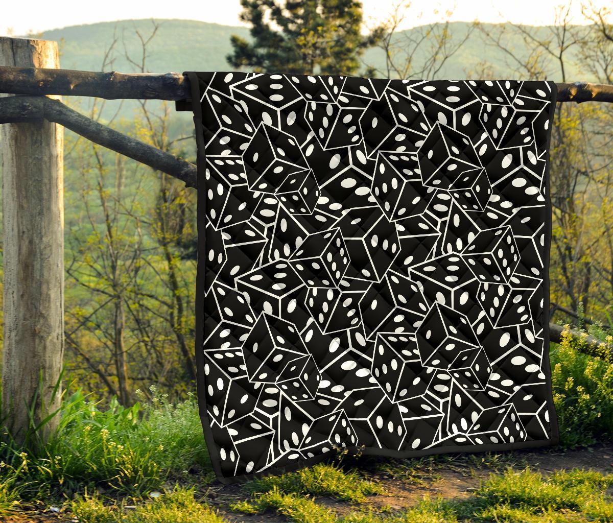 Casino Dice Print Pattern Quilt-grizzshop