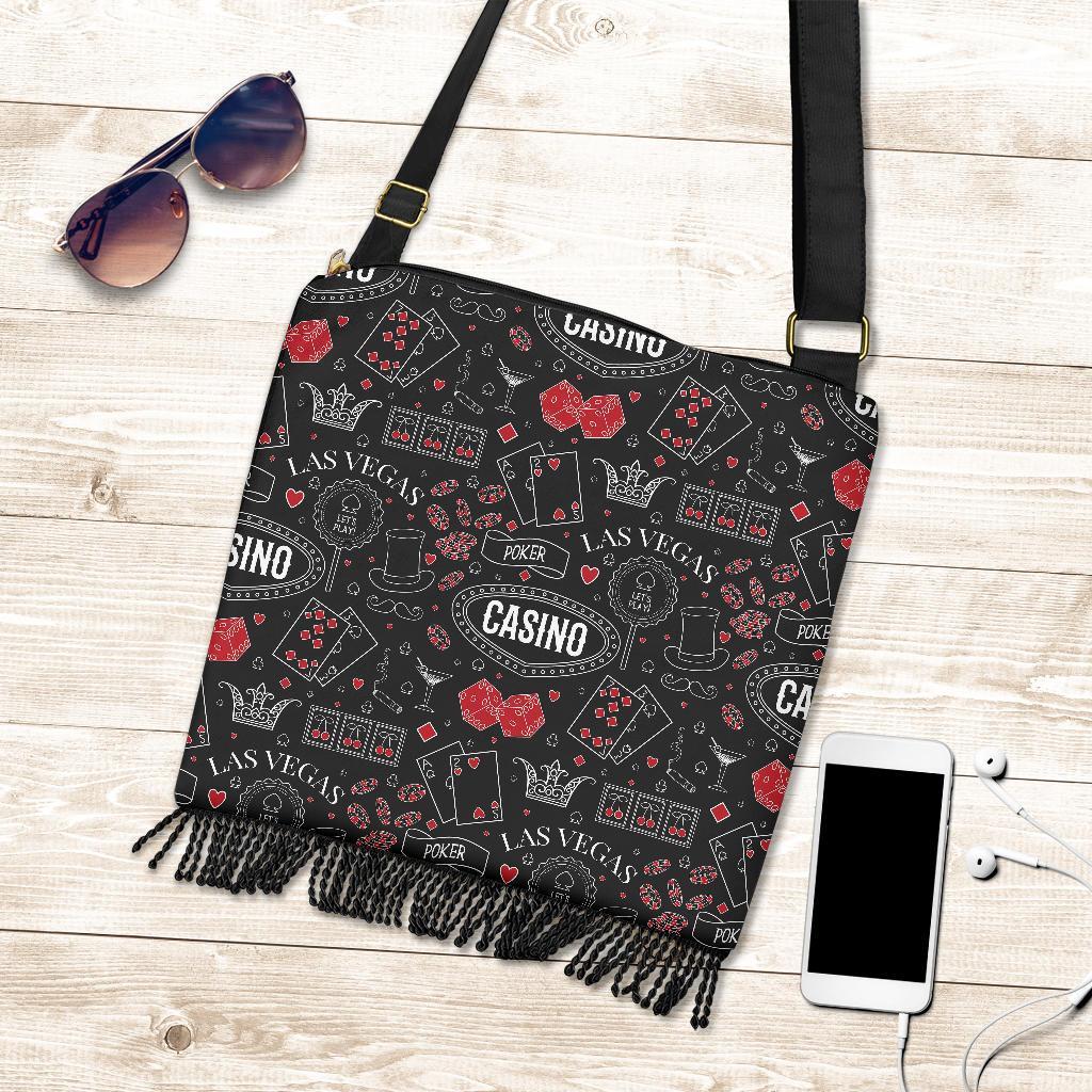 Casino Poker Pattern Print Crossbody bags-grizzshop