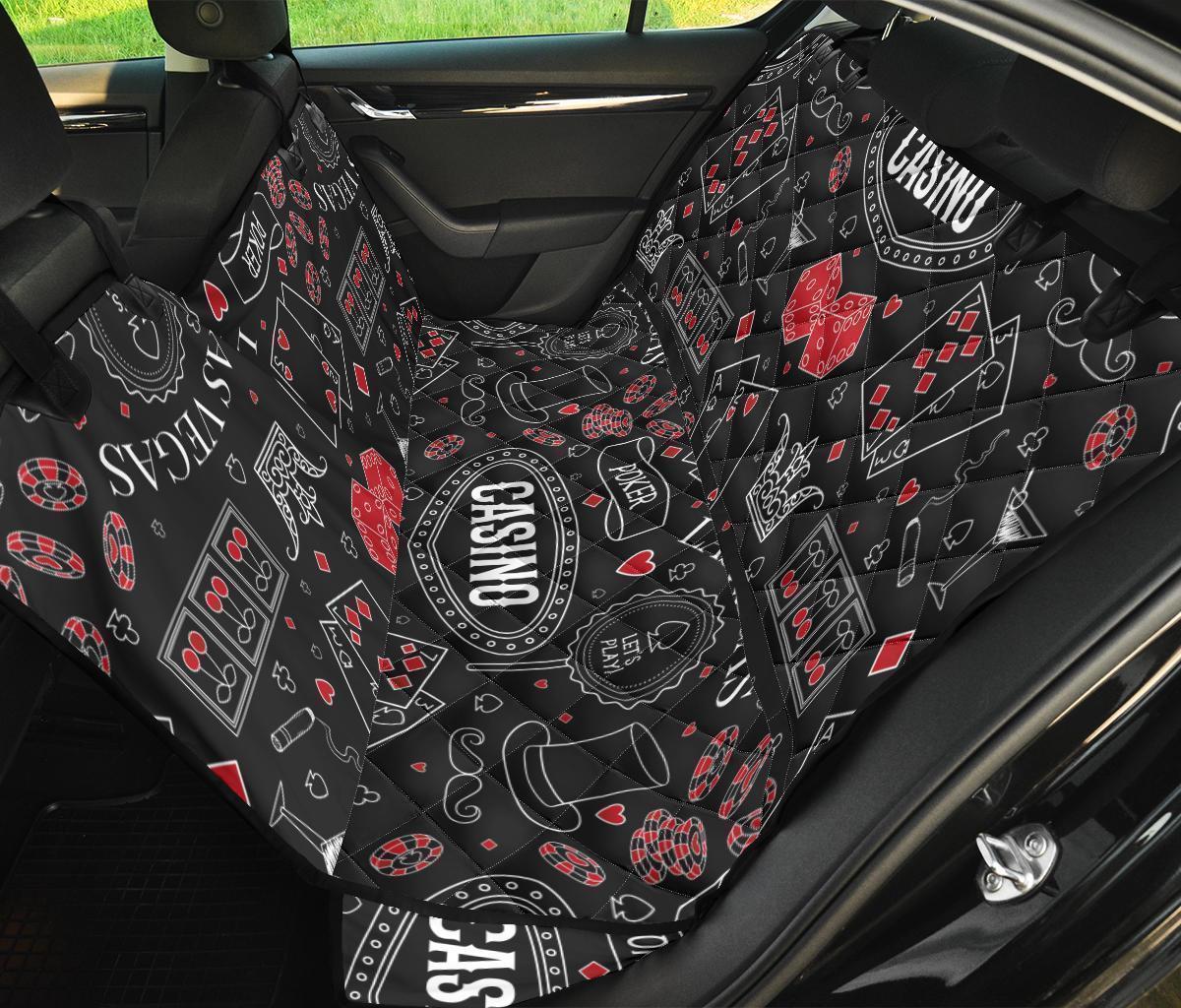 Casino Poker Pattern Print Pet Car Seat Cover-grizzshop