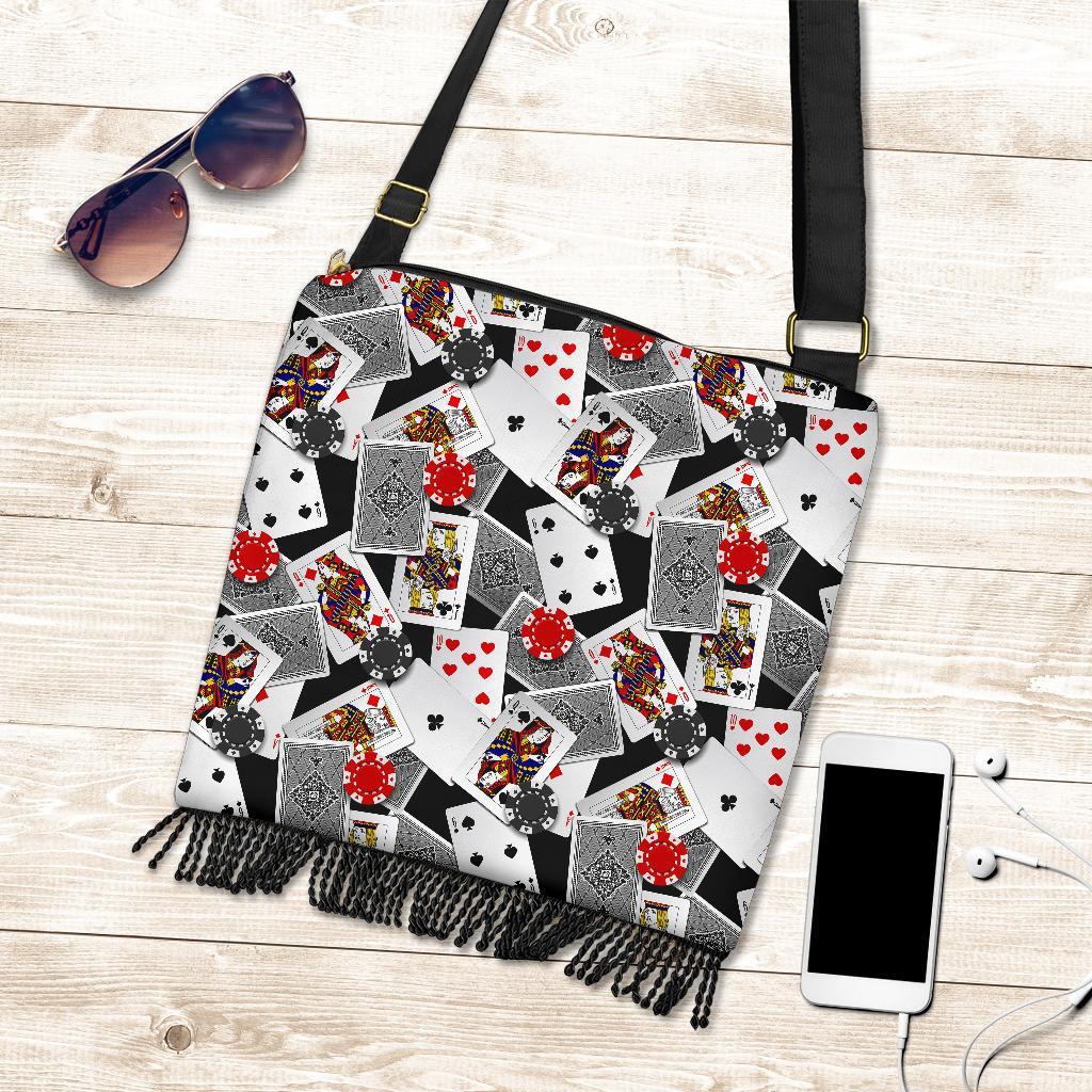 Casino Poker Print Pattern Crossbody bags-grizzshop