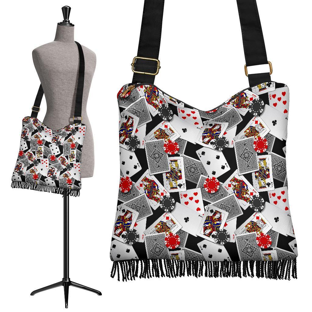 Casino Poker Print Pattern Crossbody bags-grizzshop