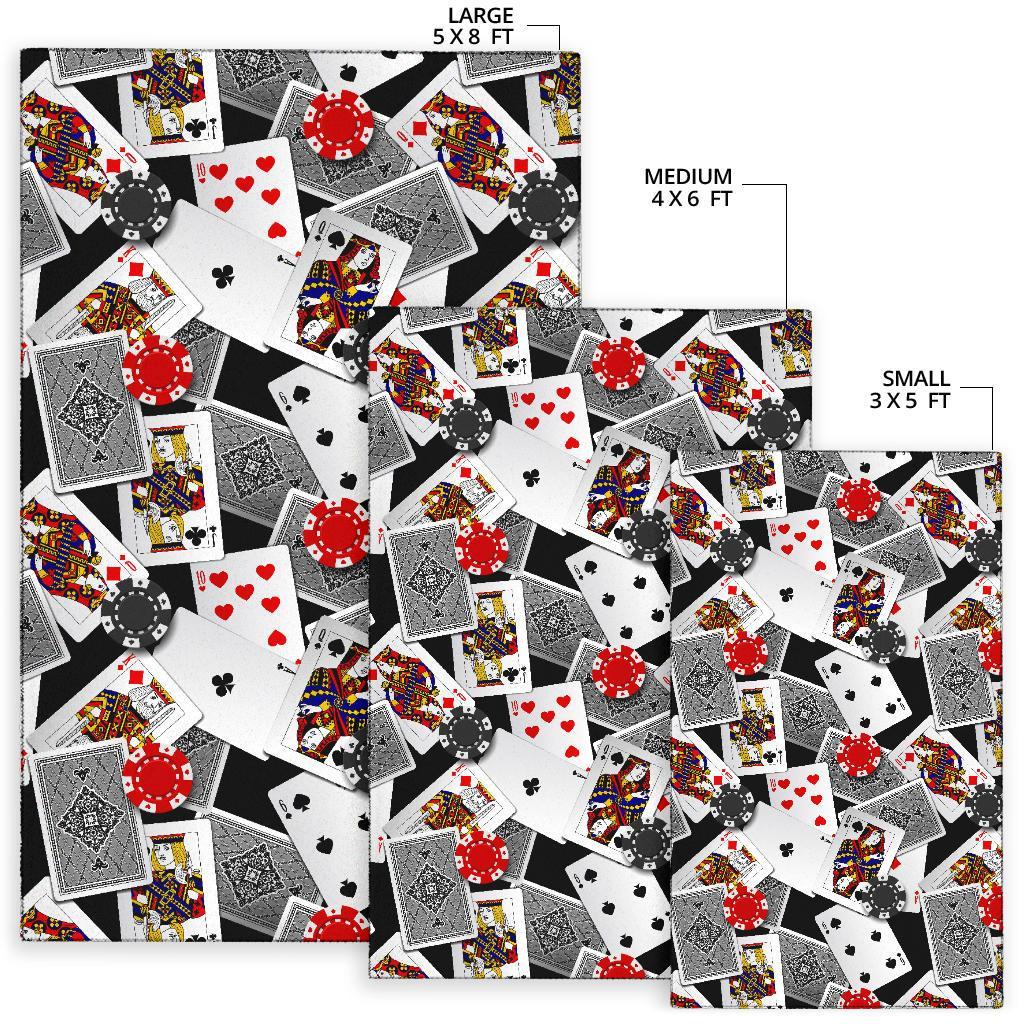 Casino Poker Print Pattern Floor Mat-grizzshop