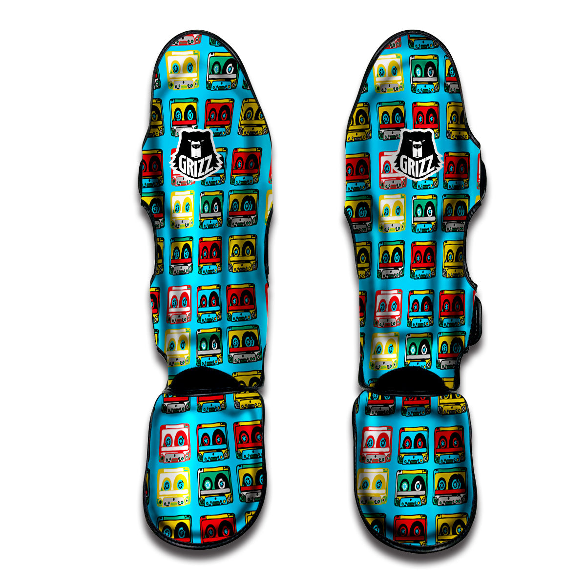 Knitted Snow Print Pattern Muay Thai Shin Guards