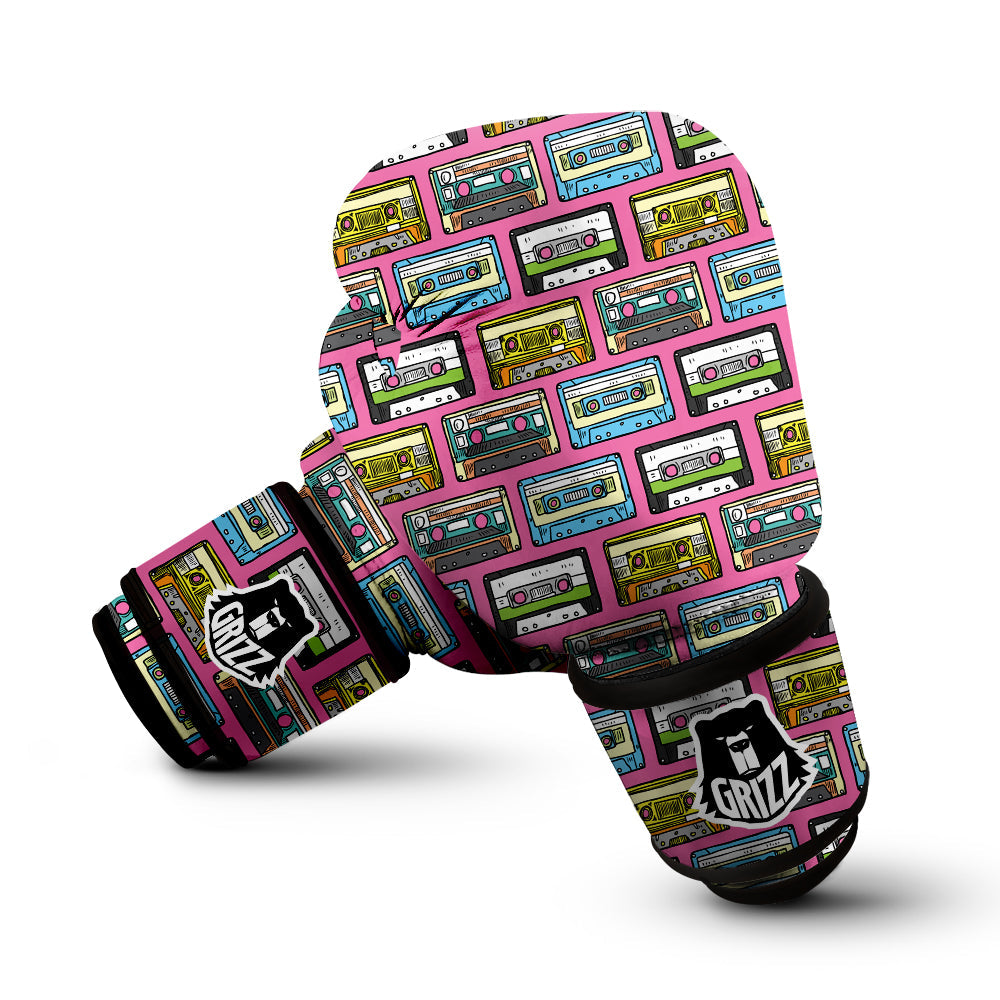 Cassette Drawing Print Pattern Boxing Gloves-grizzshop