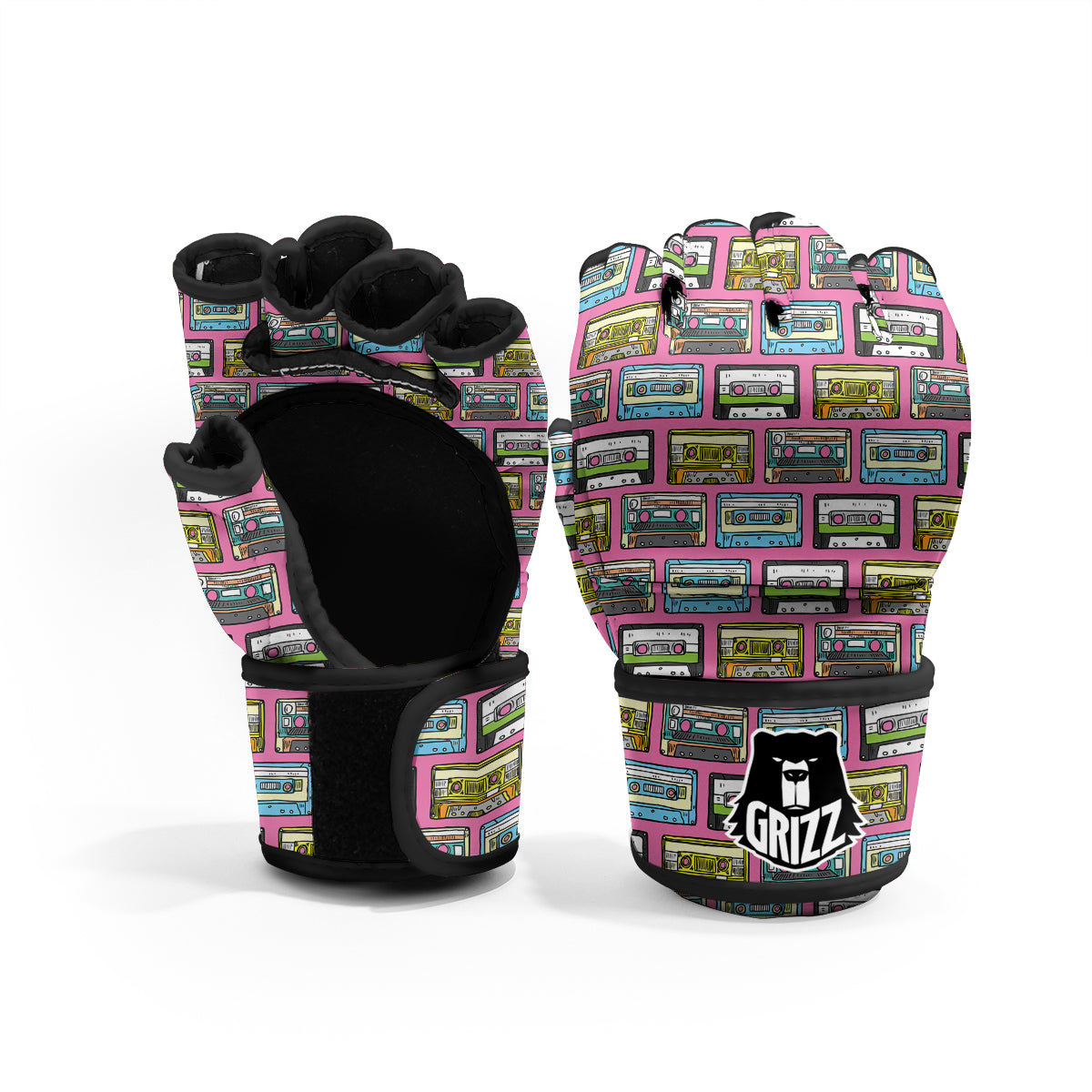 Cassette Drawing Print Pattern MMA Gloves-grizzshop