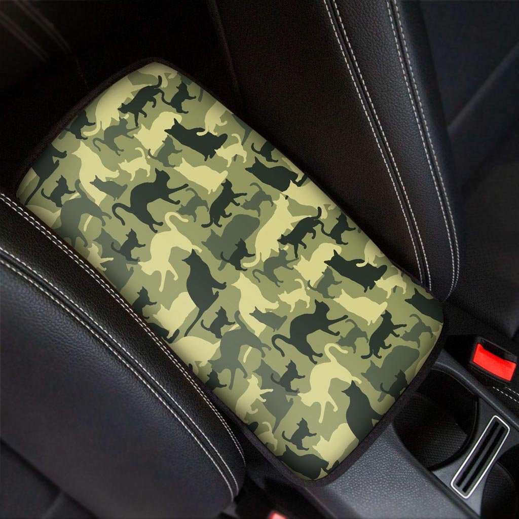 Cat Camouflage Print Car Console Cover-grizzshop