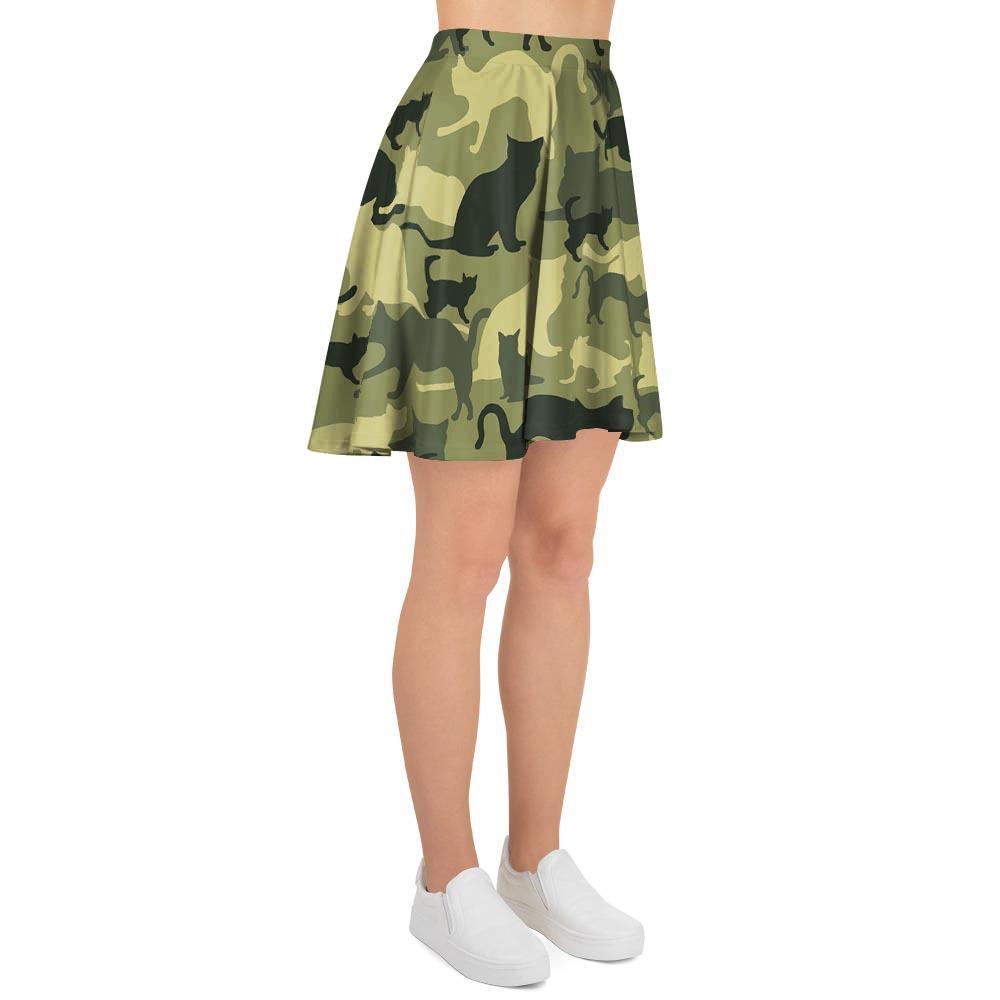 Cat Camouflage Print Women's Skirt-grizzshop