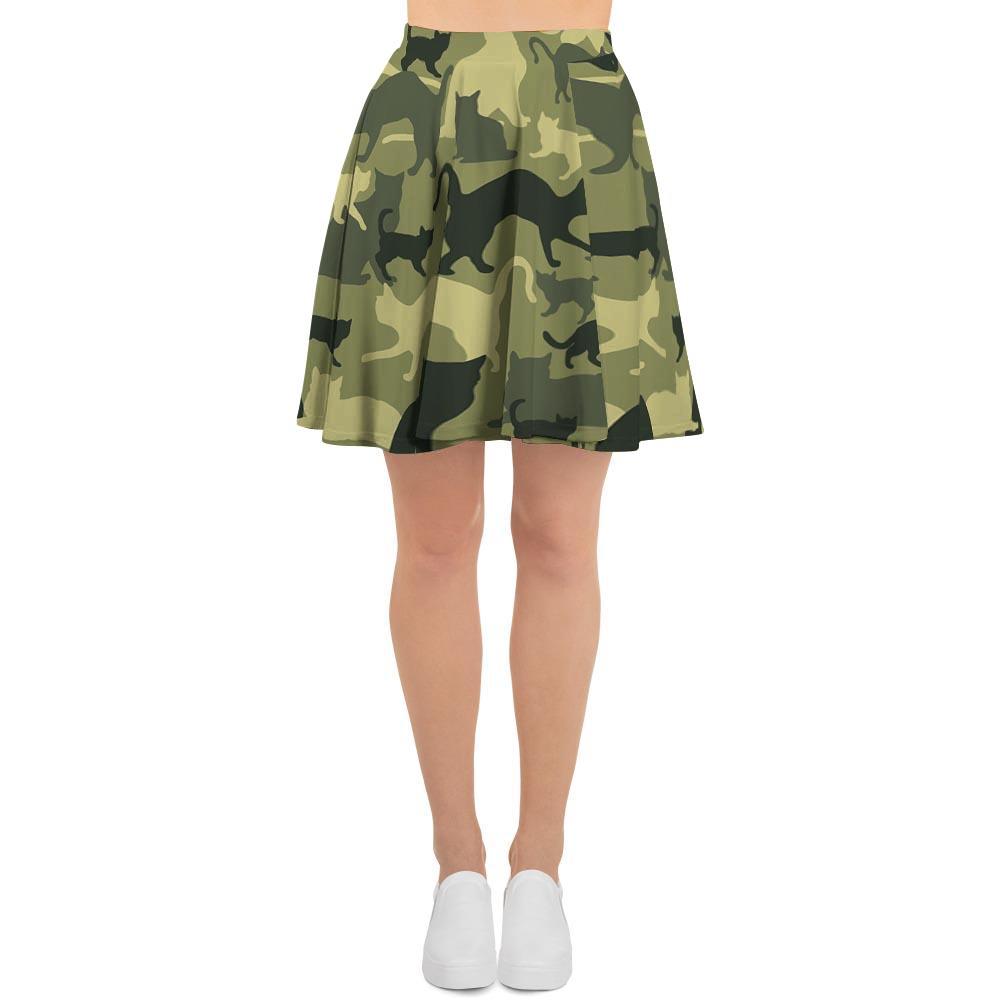 Cat Camouflage Print Women's Skirt-grizzshop