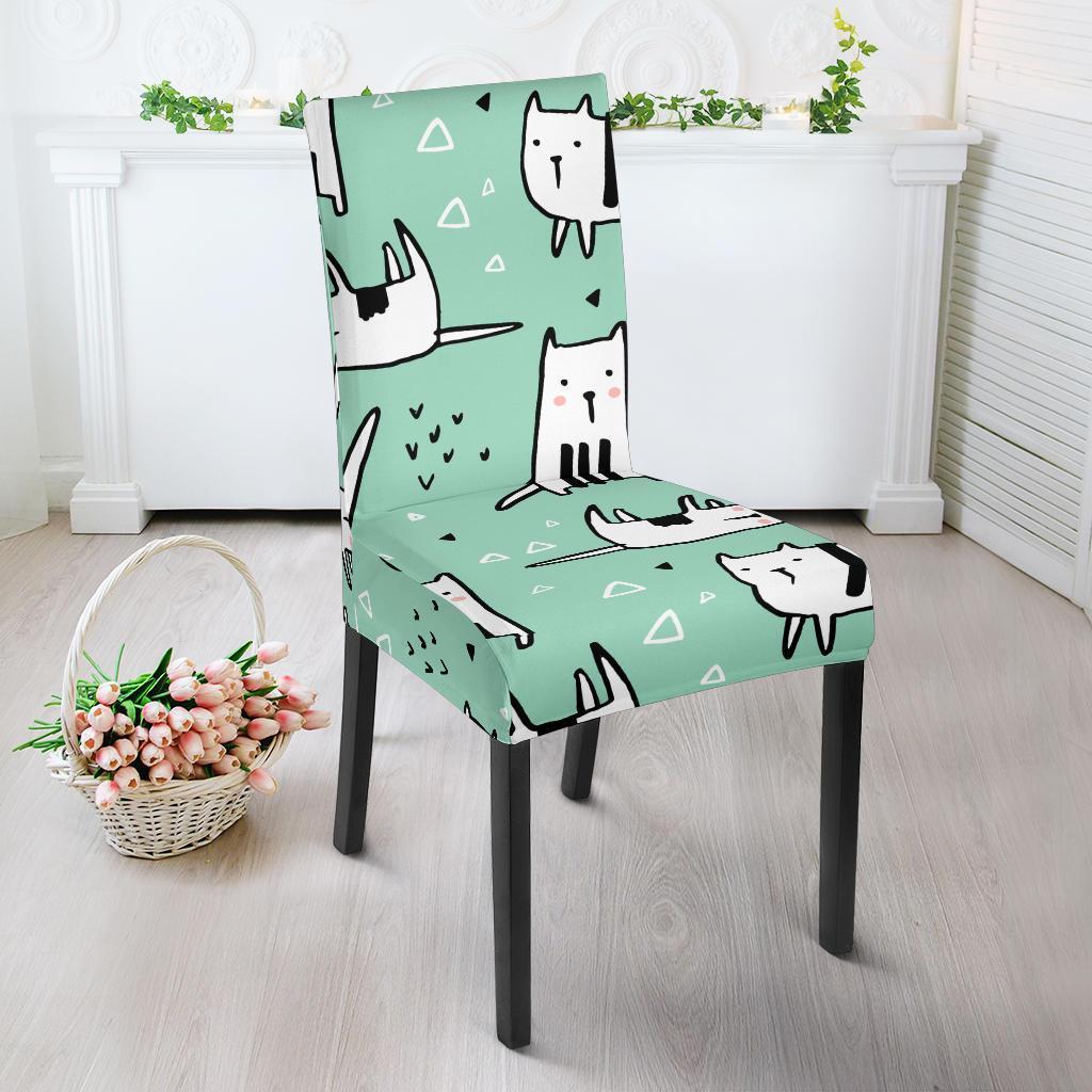 Cat Kitten Pattern Print Chair Cover-grizzshop