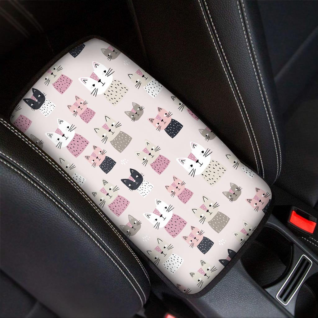 Cat Print Car Console Cover-grizzshop