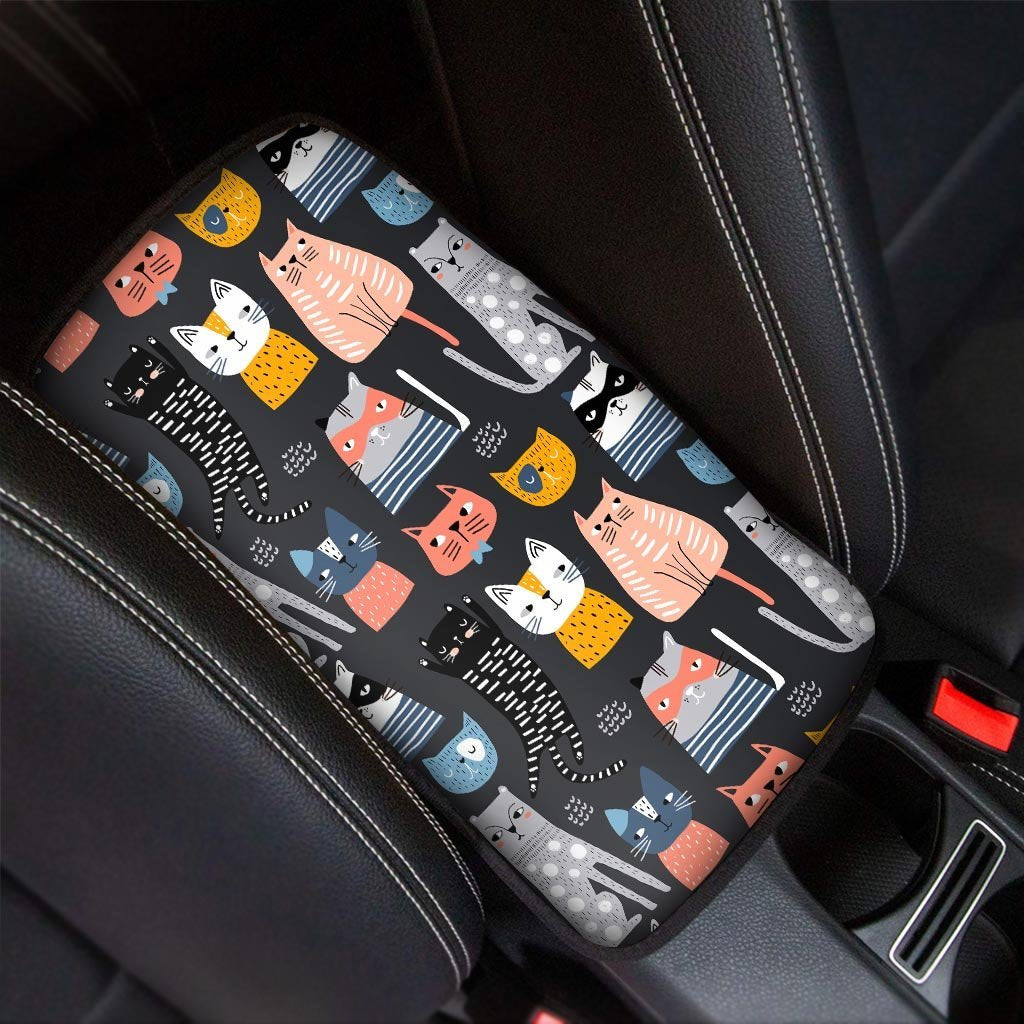 Cat Style Print Car Console Cover-grizzshop
