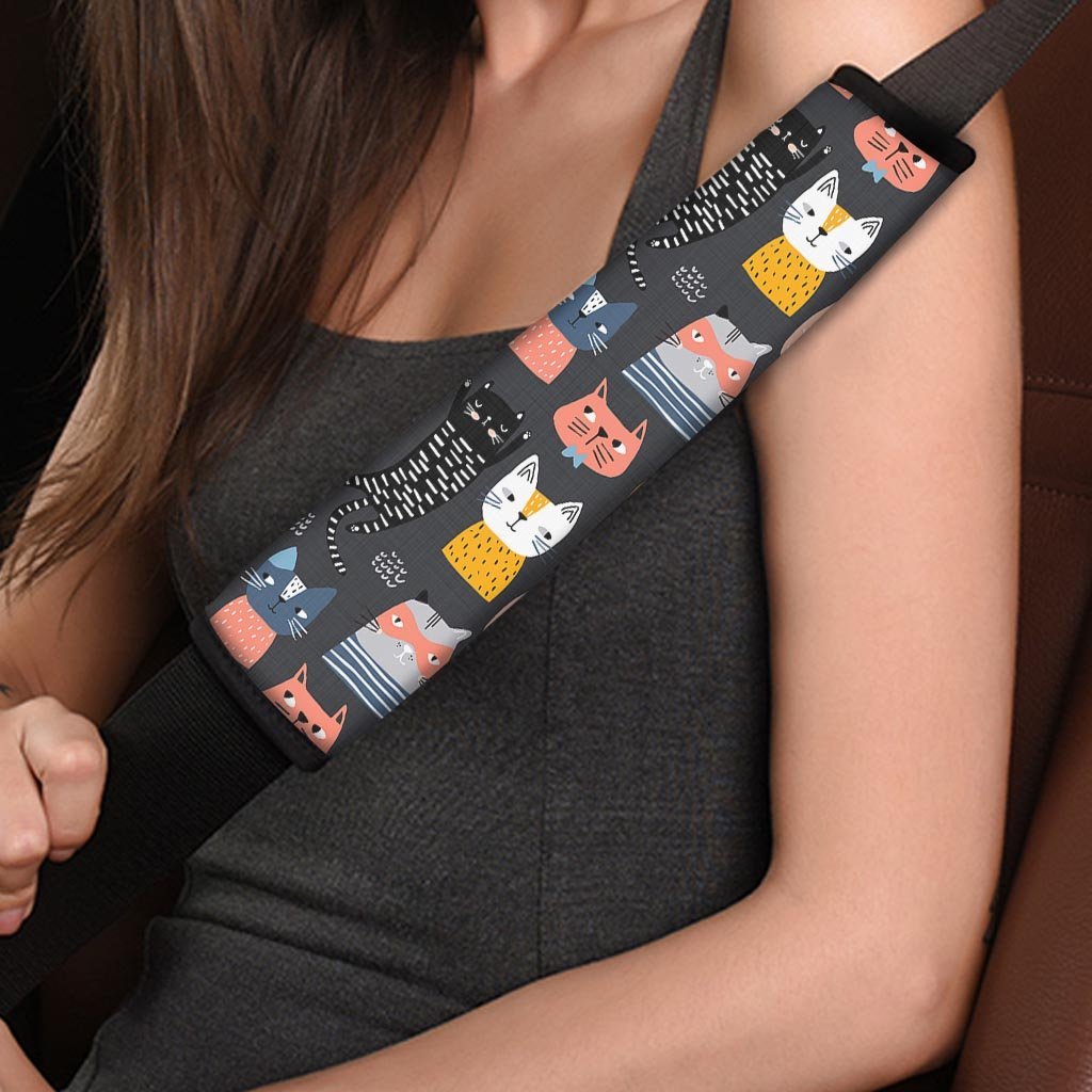 Cat Style Print Seat Belt Cover-grizzshop