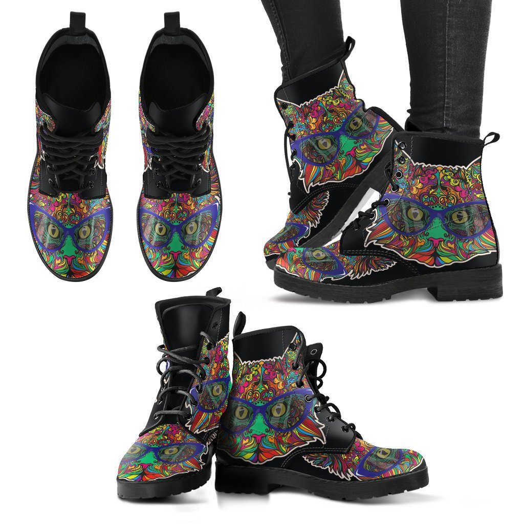 Cat Women's Leather Boots-grizzshop