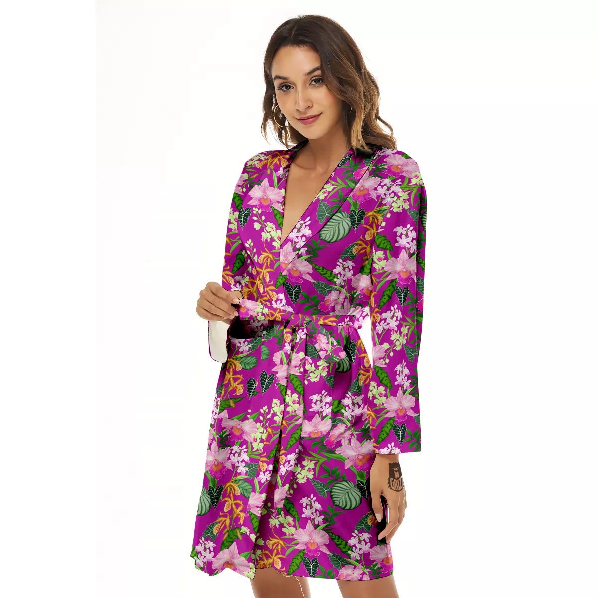 Constellation Planet Print Pattern Women Long Robe