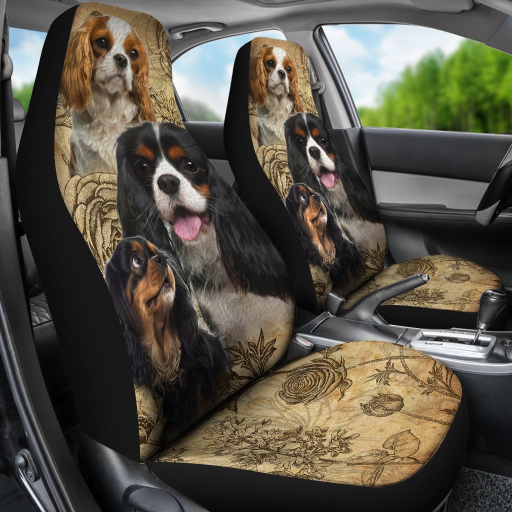 Cavalier King Charles Spaniel Universal Fit Car Seat Covers-grizzshop