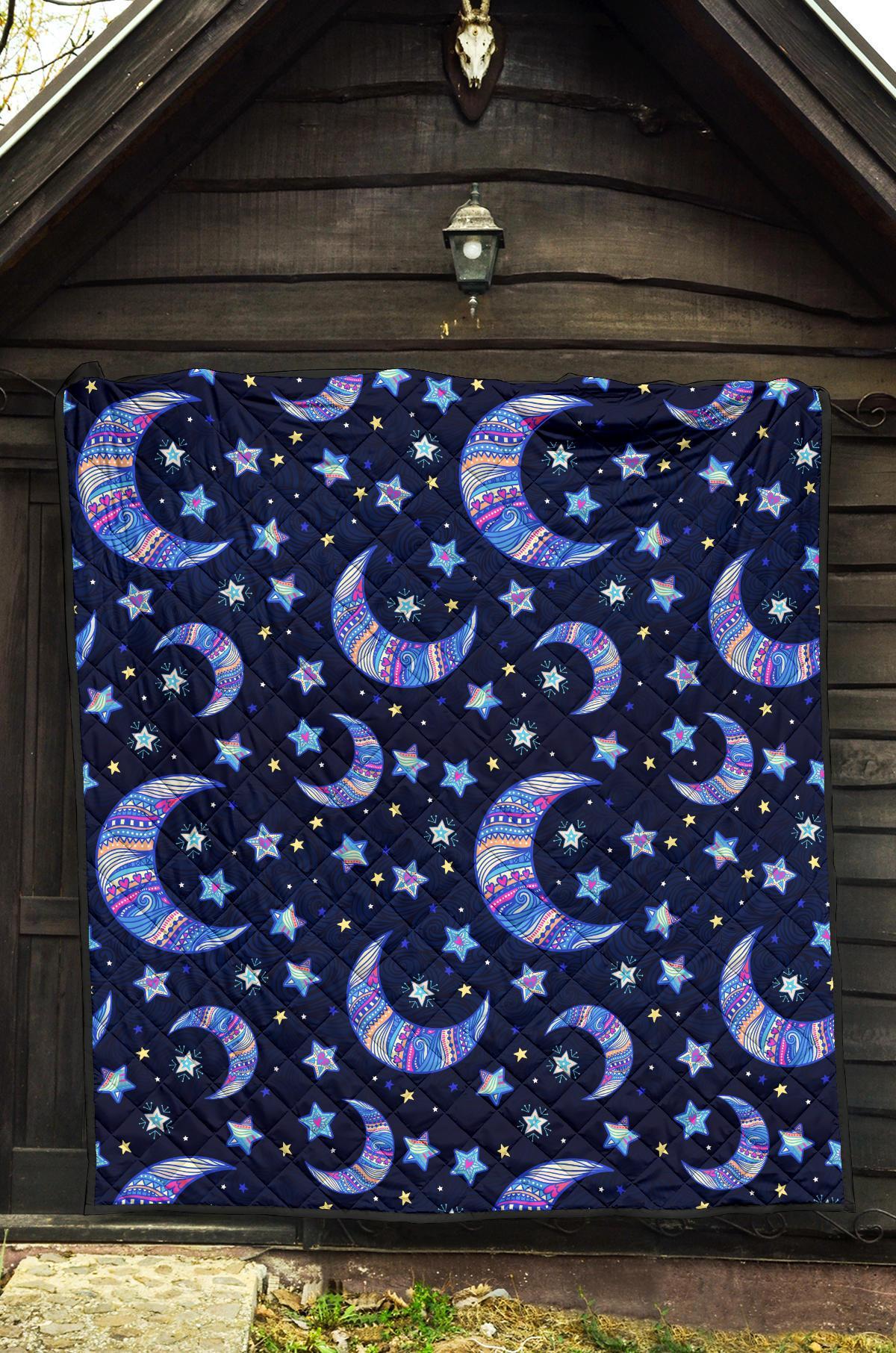 Celestial Pattern Print Quilt-grizzshop