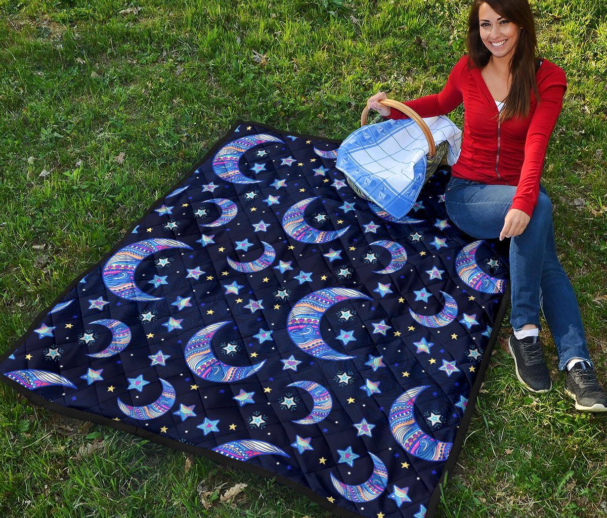Celestial Pattern Print Quilt-grizzshop