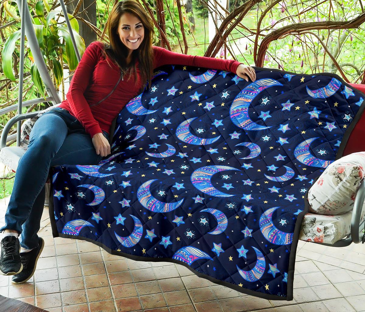Celestial Pattern Print Quilt-grizzshop