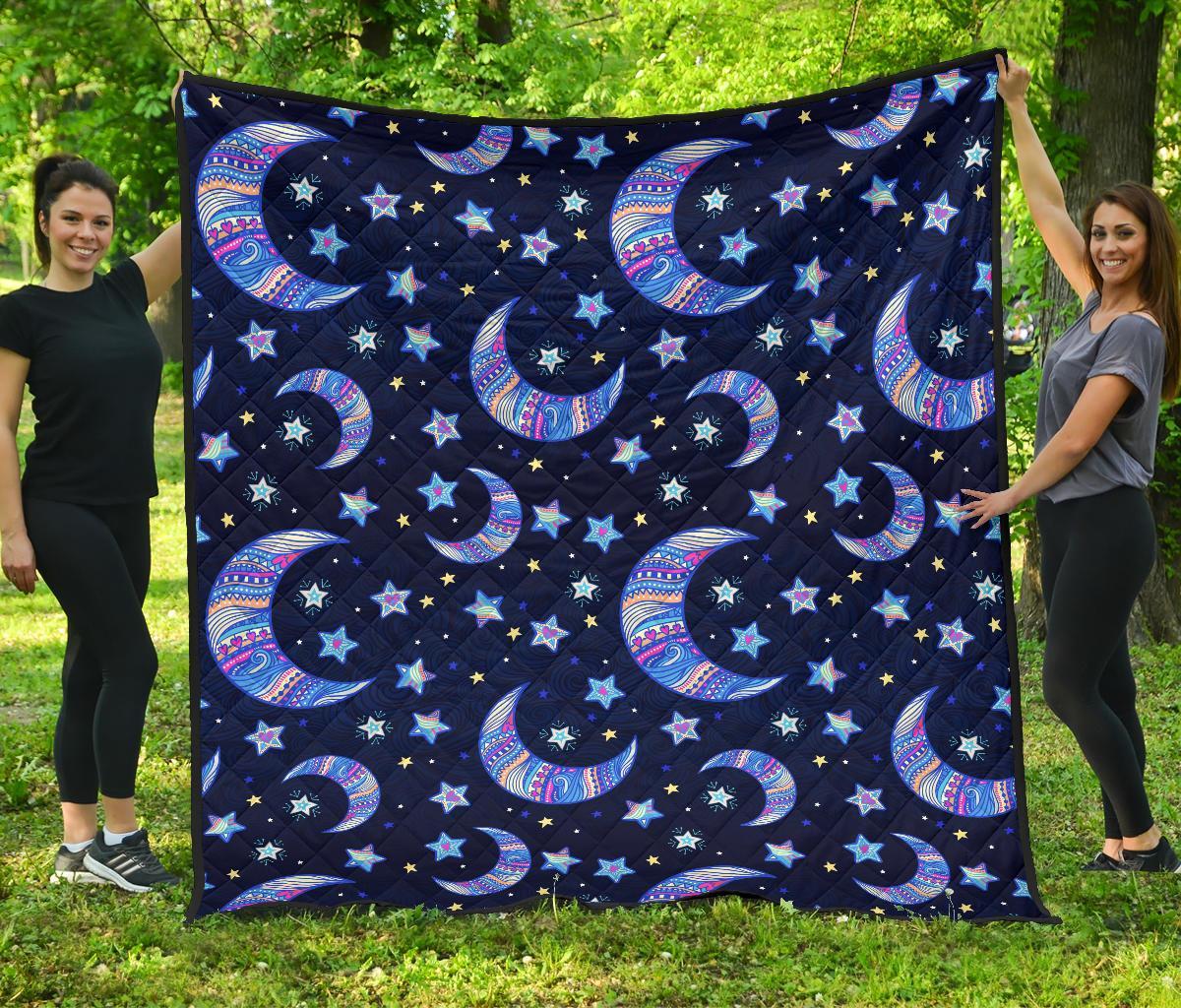 Celestial Pattern Print Quilt-grizzshop
