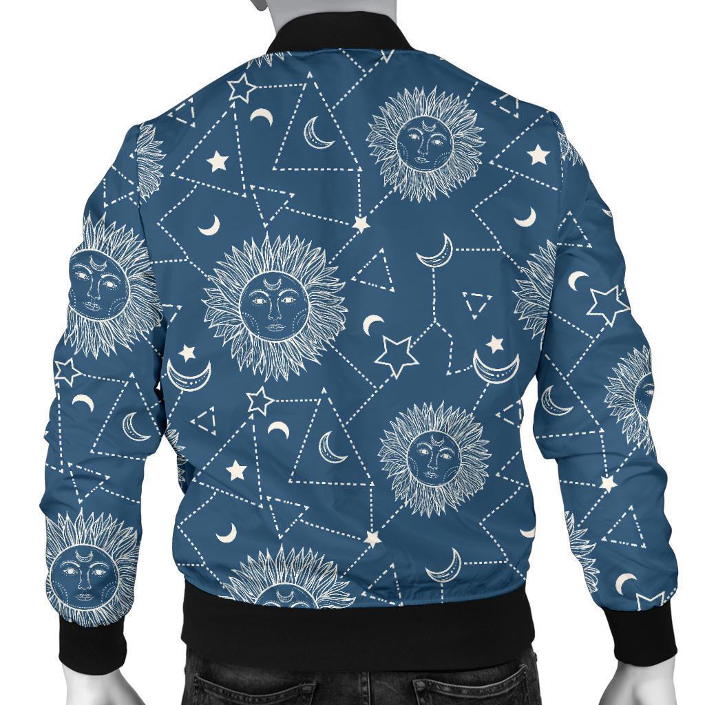 Celestial Print Pattern Men's Bomber Jacket-grizzshop