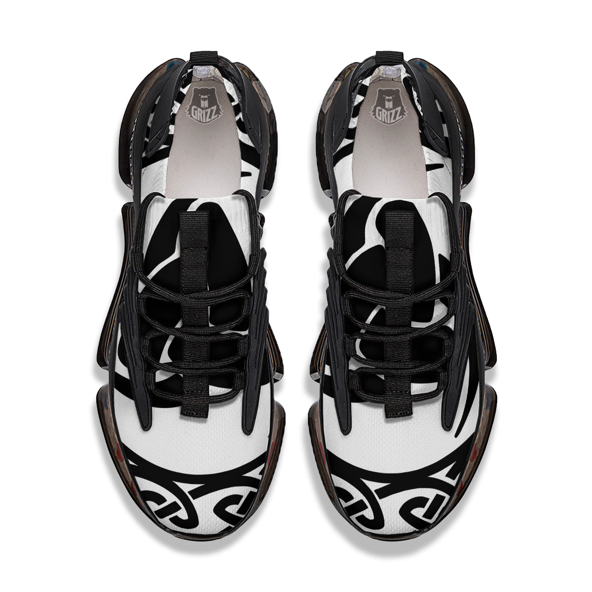 Celtic Endless Knot Symbols Print Black Gym Shoes-grizzshop