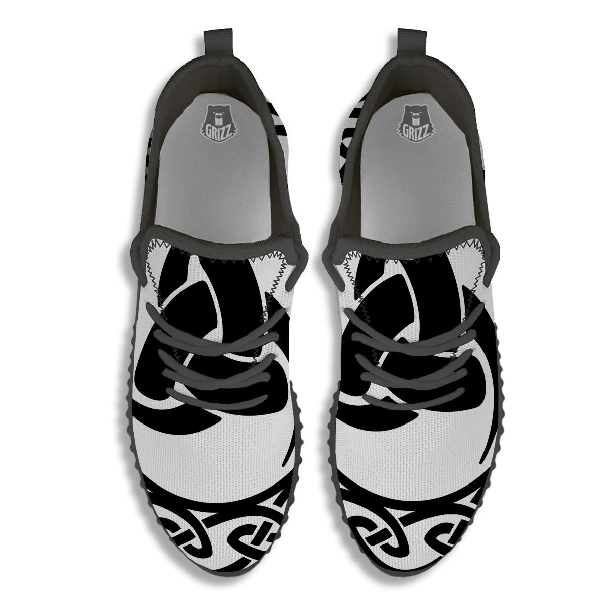 Celtic Endless Knot Symbols Print Black Walking Shoes-grizzshop