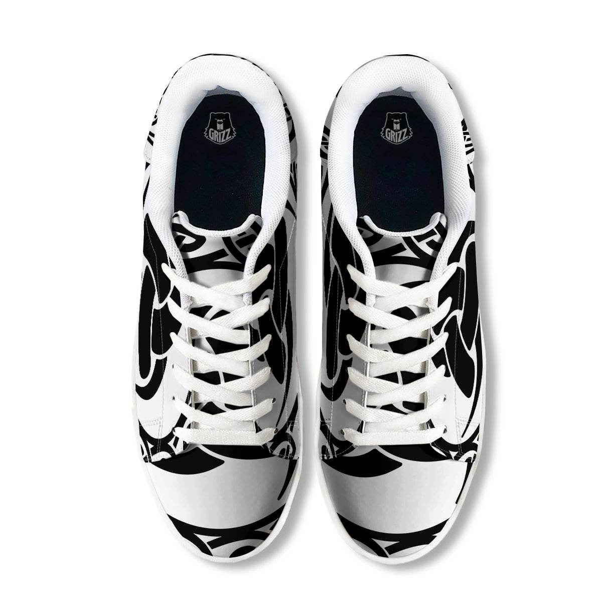 Celtic Endless Knot Symbols Print White Low Top Sneakers-grizzshop