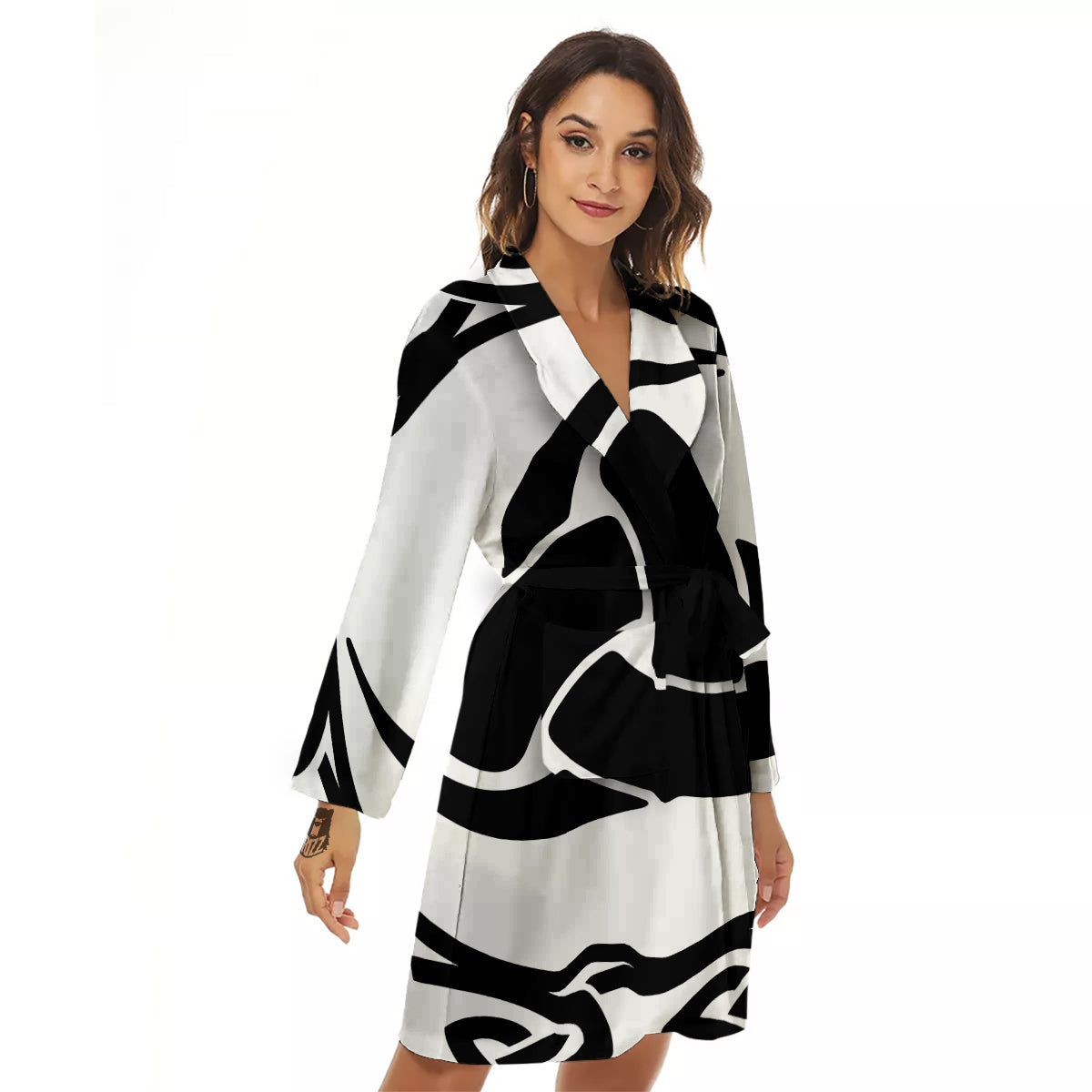 Celtic Endless Knot Symbols Print Women's Robe-grizzshop