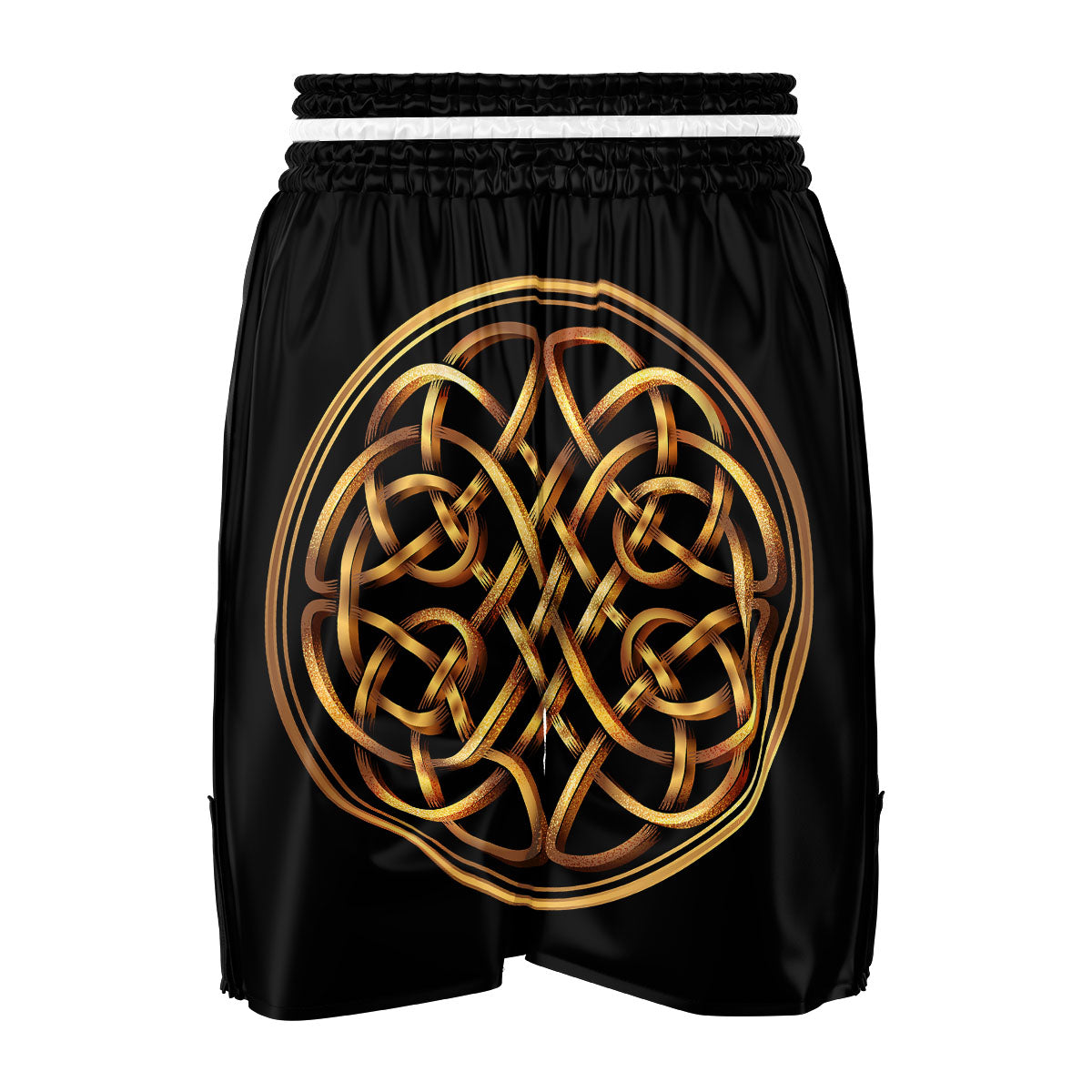 Celtic Knot Golden Print Boxing Shorts-grizzshop