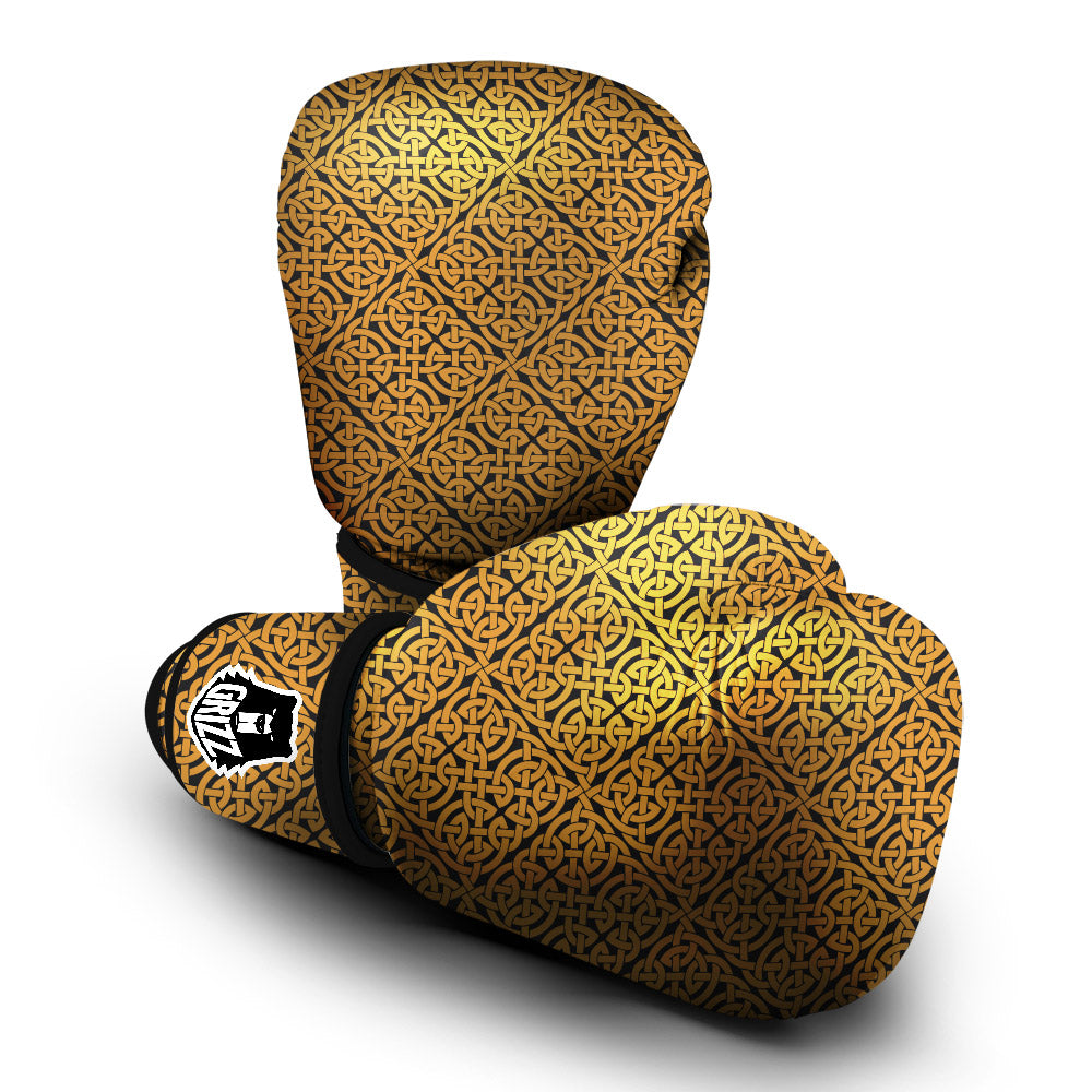 Celtic Knot Print Pattern Boxing Gloves-grizzshop