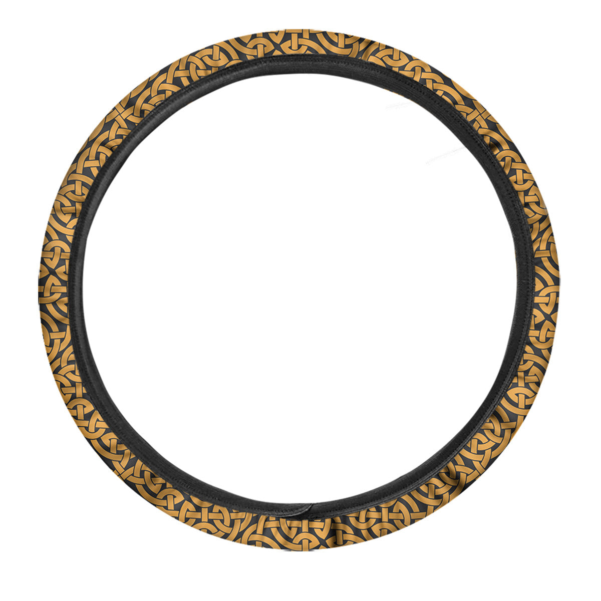 Celtic Knot Print Pattern Car Steering Wheel Cover-grizzshop
